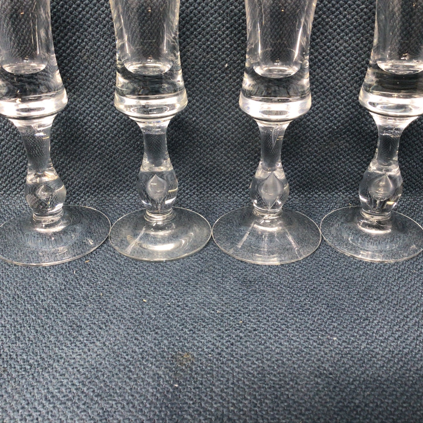 Baluster Style Tear Drop Bubble Liqueur Glasses