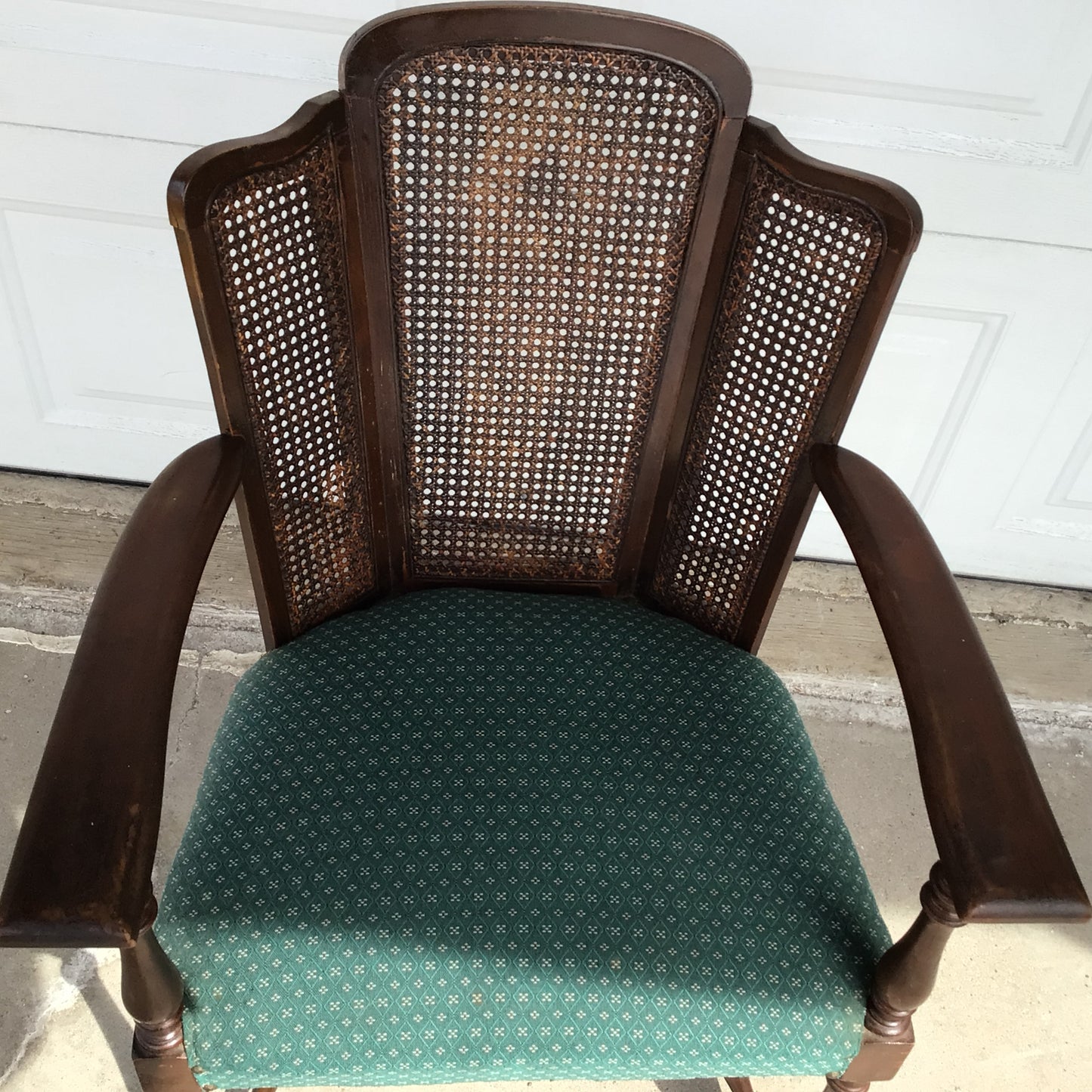 Antique Wicker Back Chair
