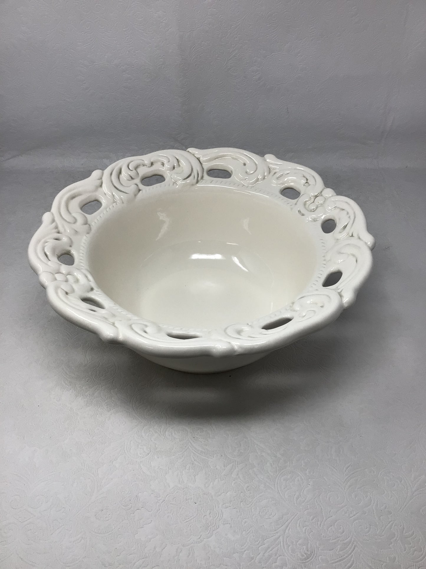 White Ceramic “The Cellar” Large Bowl