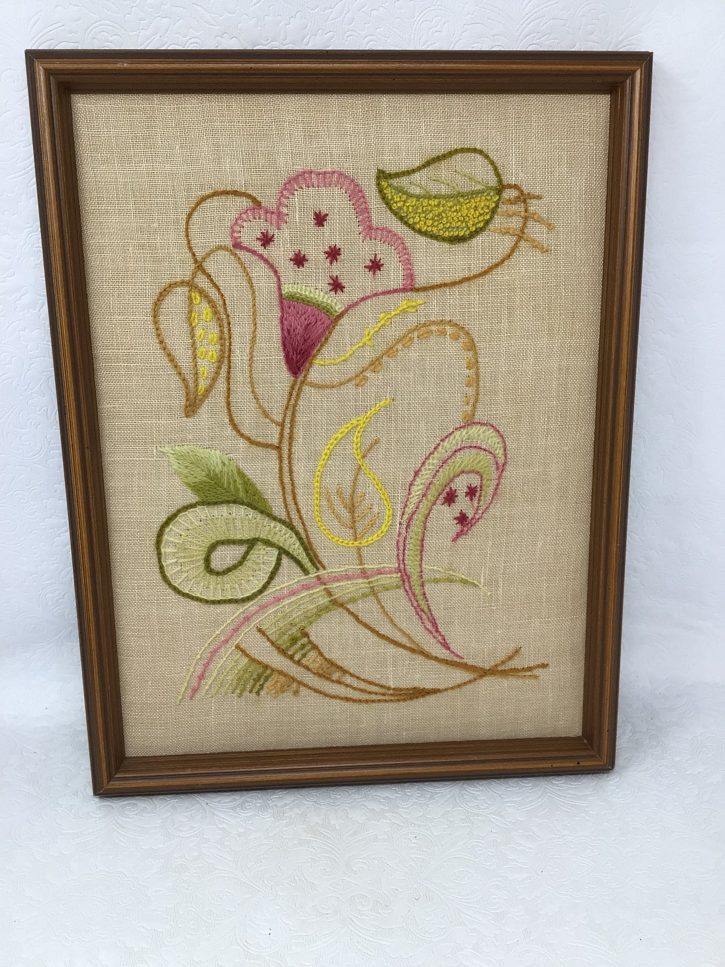 Framed Floral Embroidery