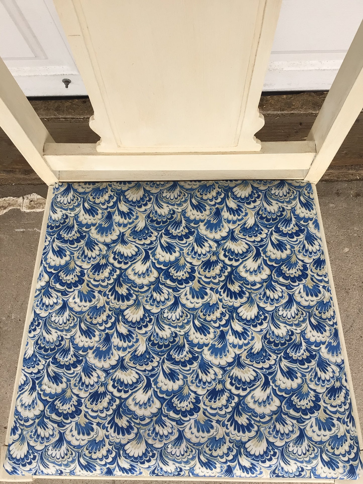 White and Blue Chair