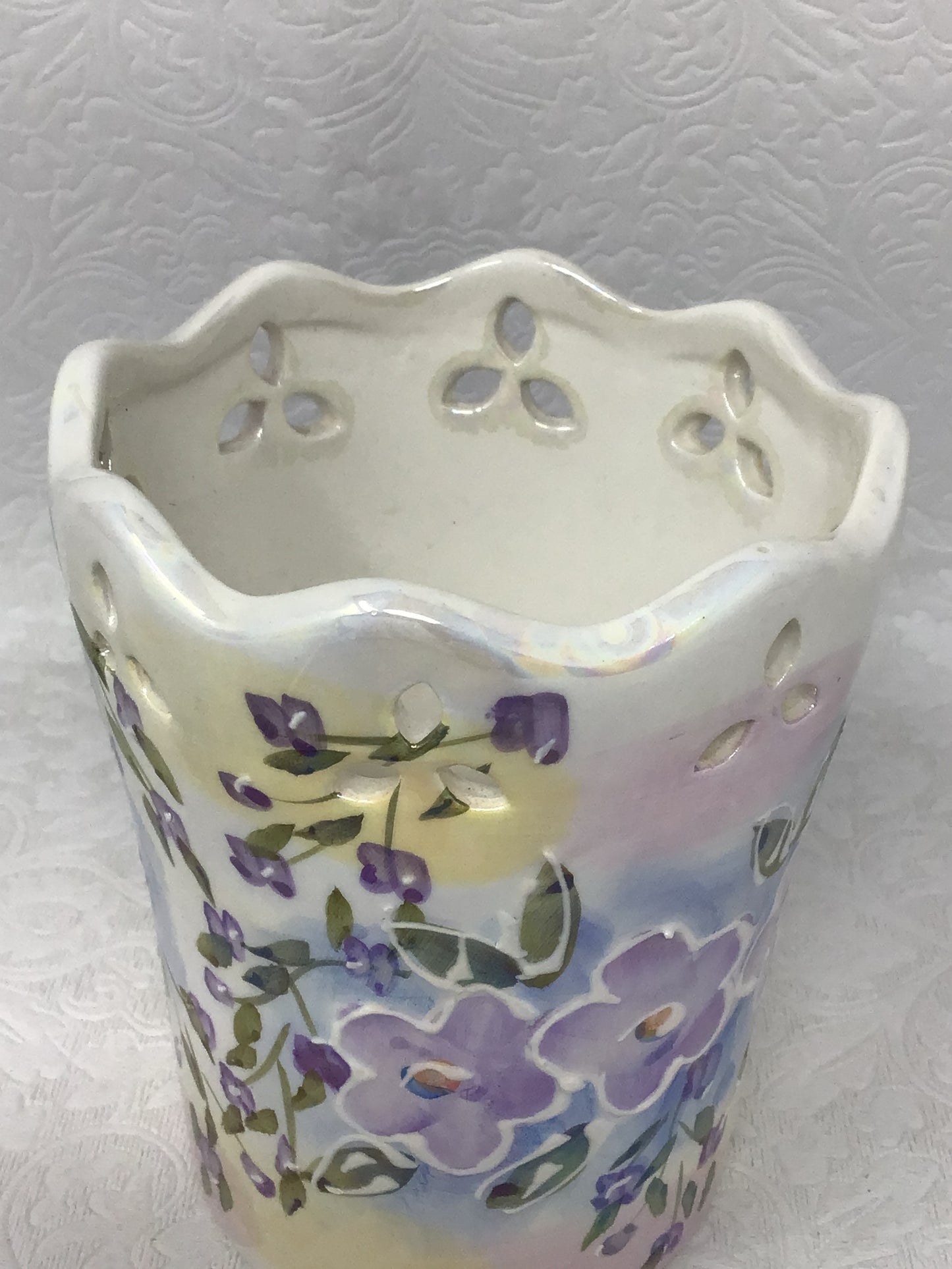 Purple Floral Small Vase