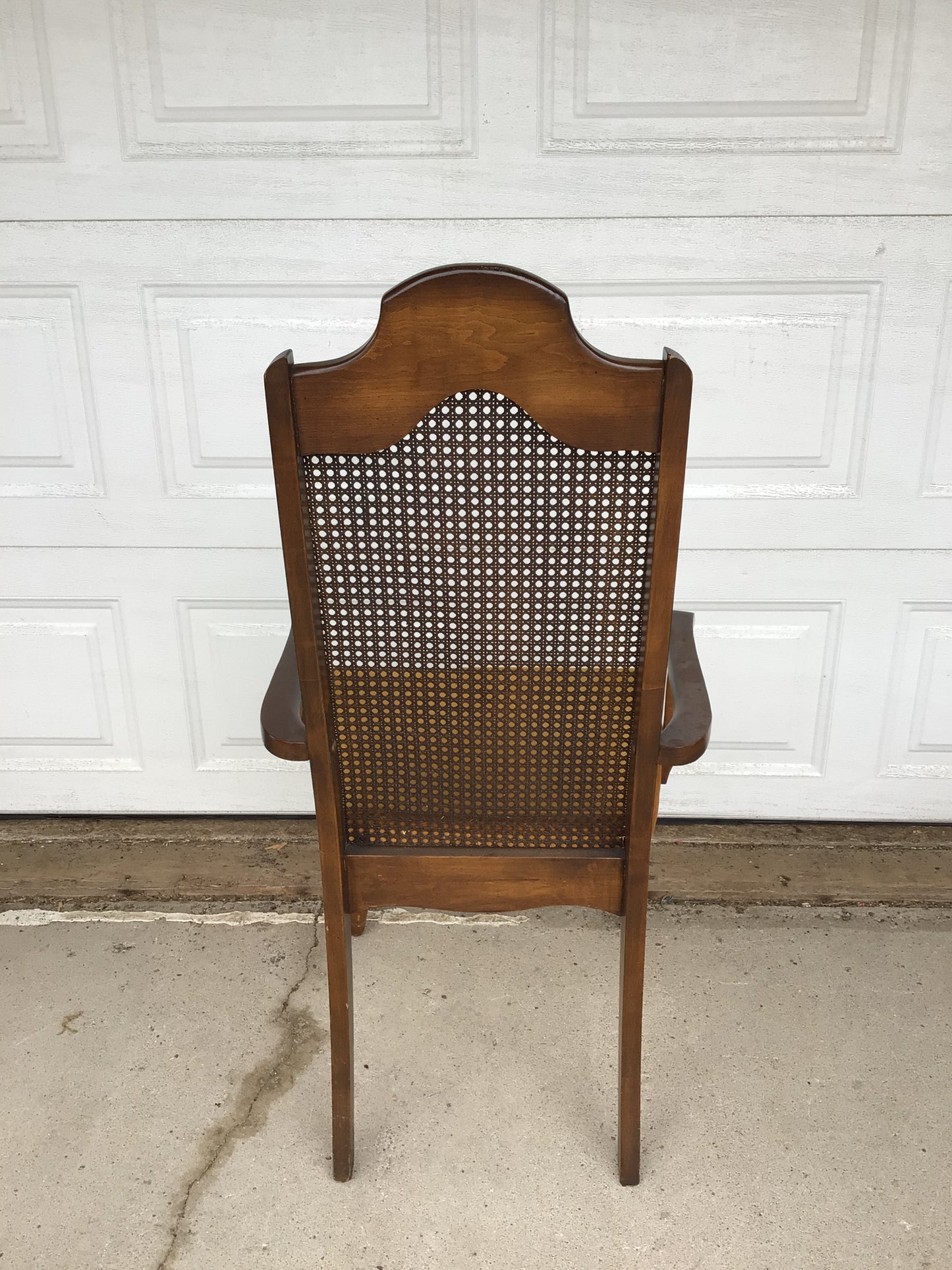 Cane-back Dining Chair with Arms