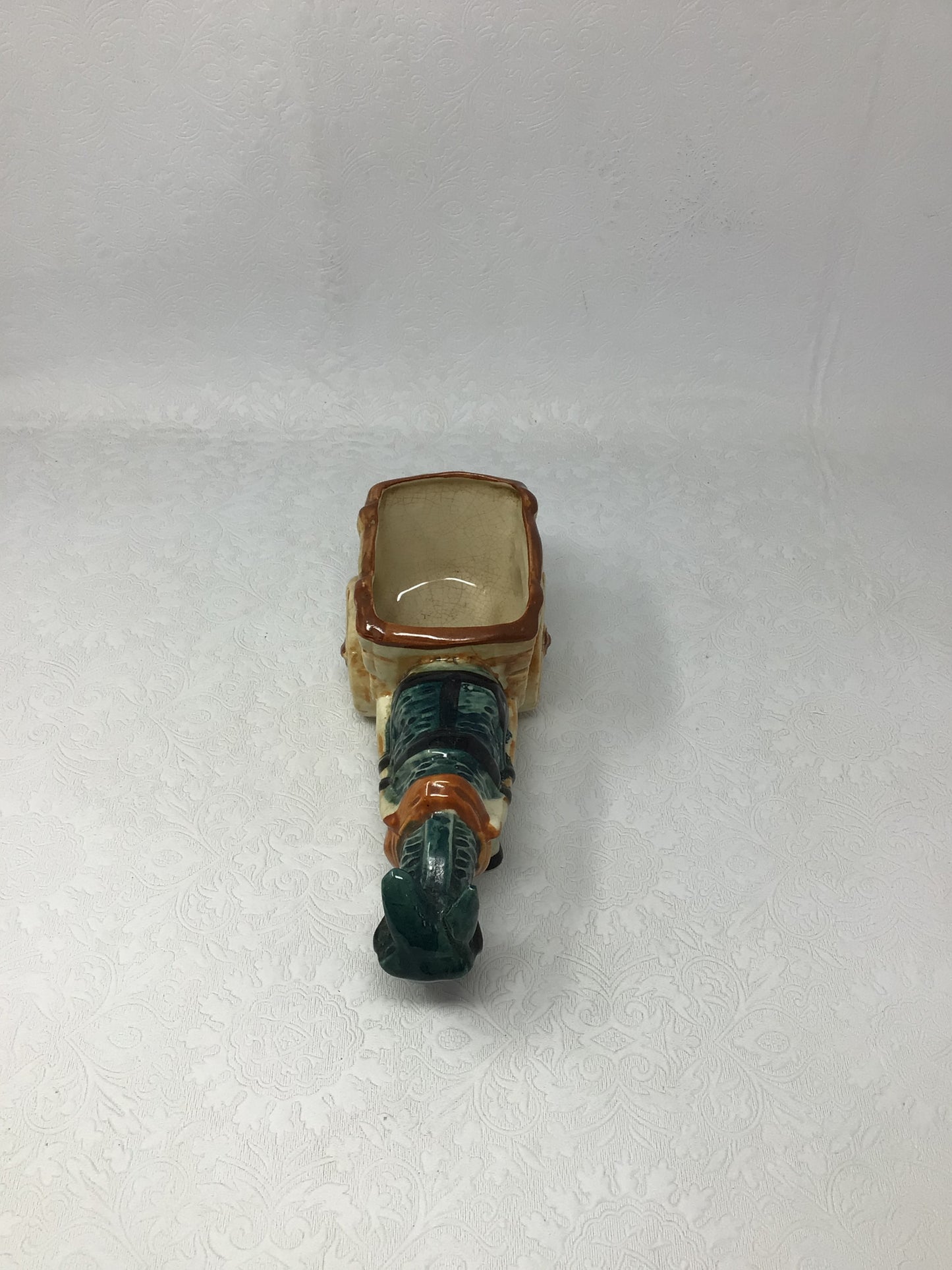 Ceramic Donkey and Cart Planter