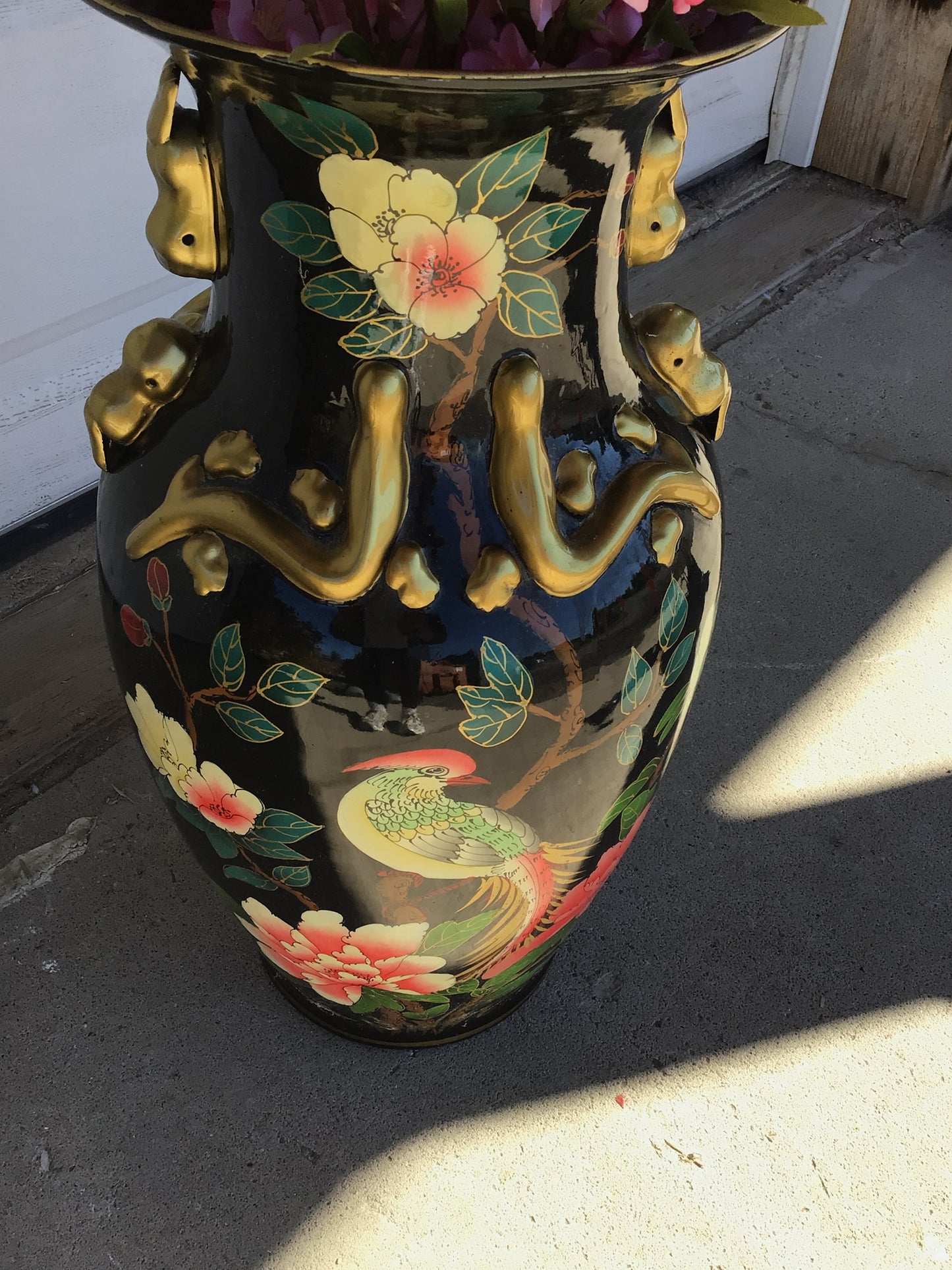 Artificial Cherry Blossom Arrangement in Decorative Vase