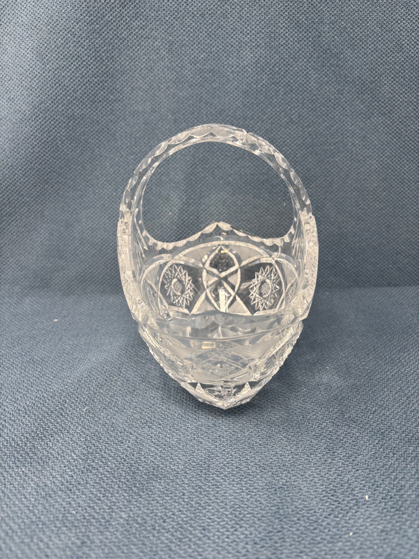 Cut Glass Crystal Mini Fruit Basket