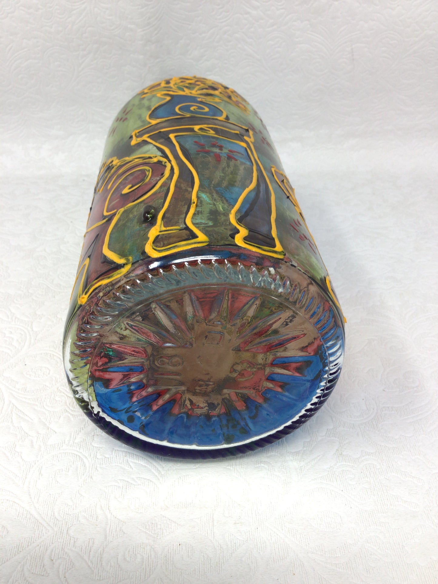 Hand Painted Oil Lamp
