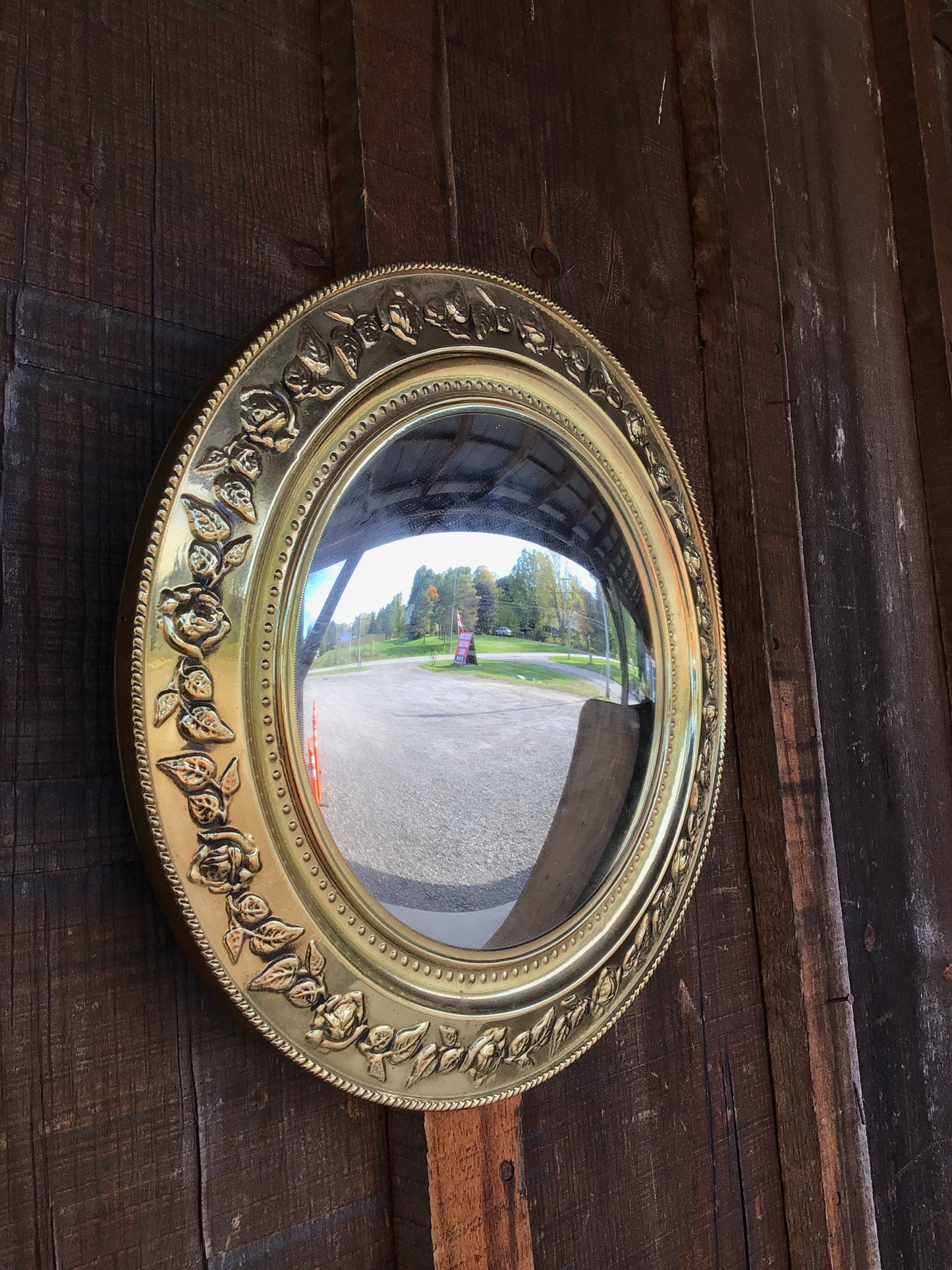 Gold Convex Mirror