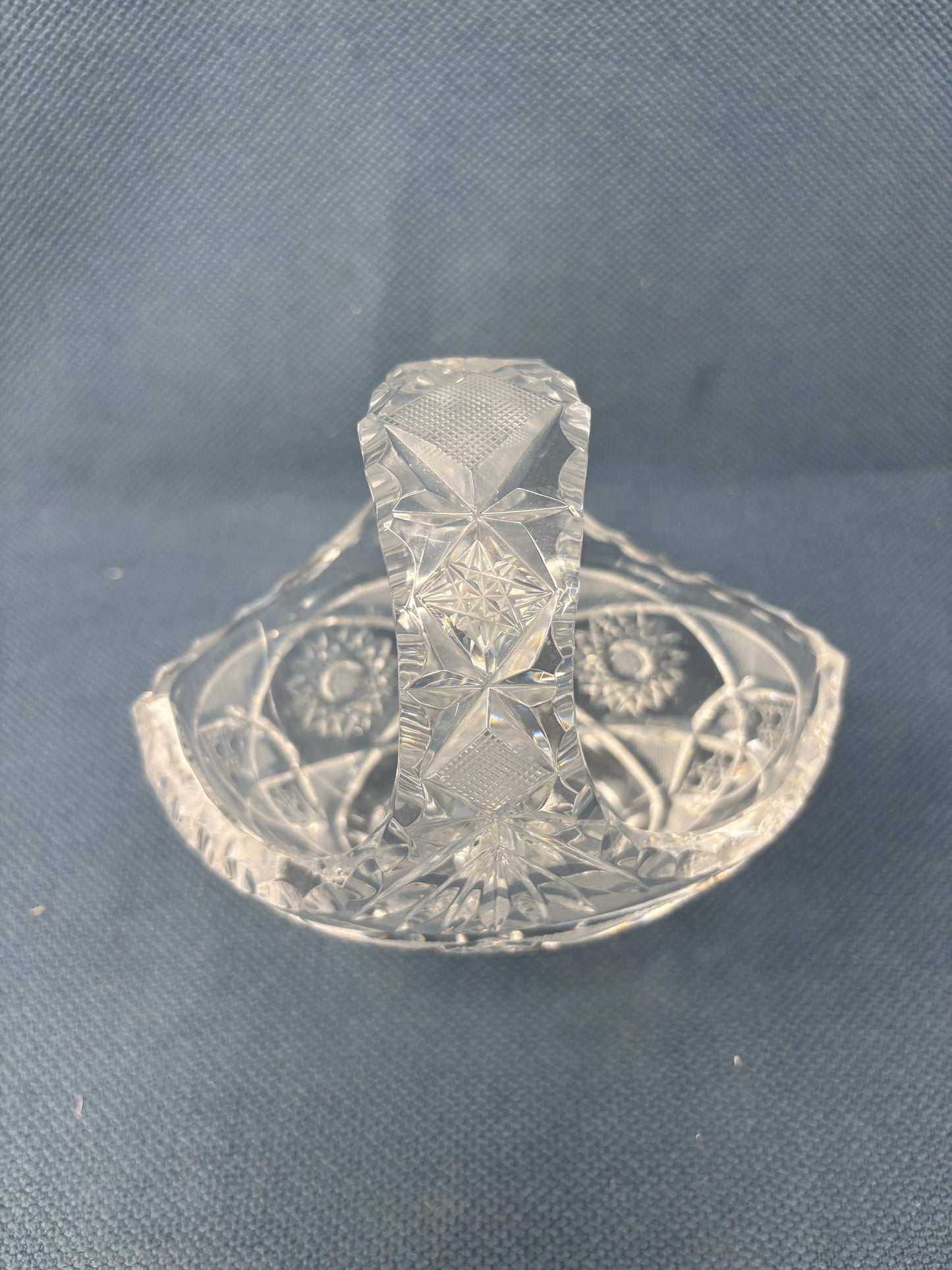 Cut Glass Crystal Mini Fruit Basket