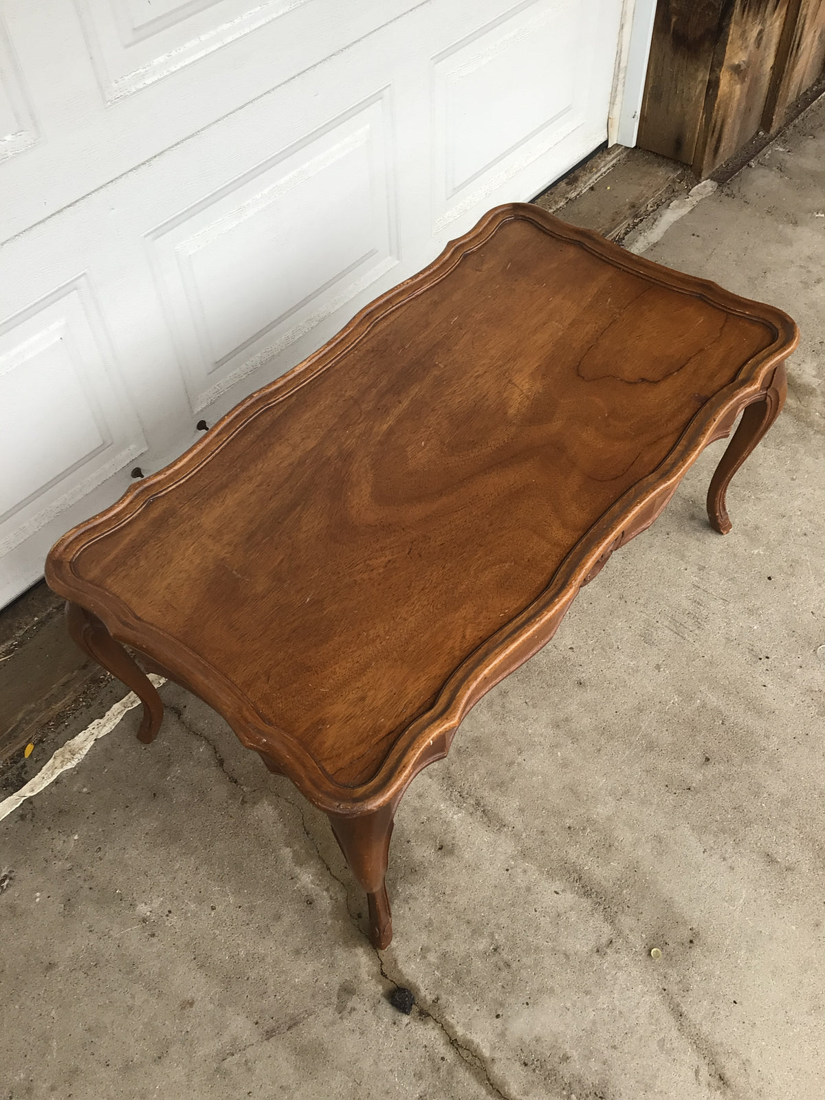Vintage French Provincial Carved Wood Coffee Table
