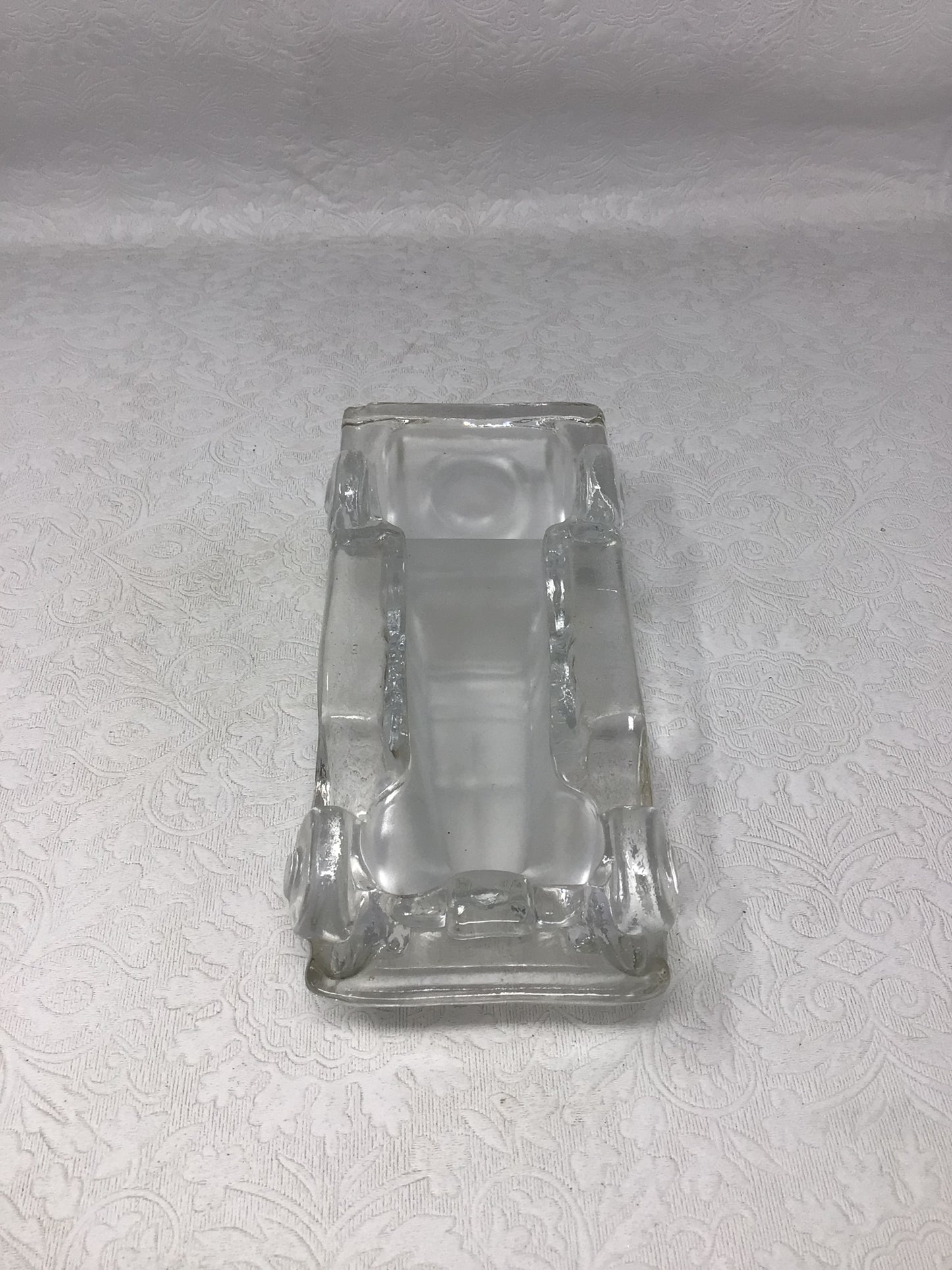 Vintage Crystal Pressed Glass Car