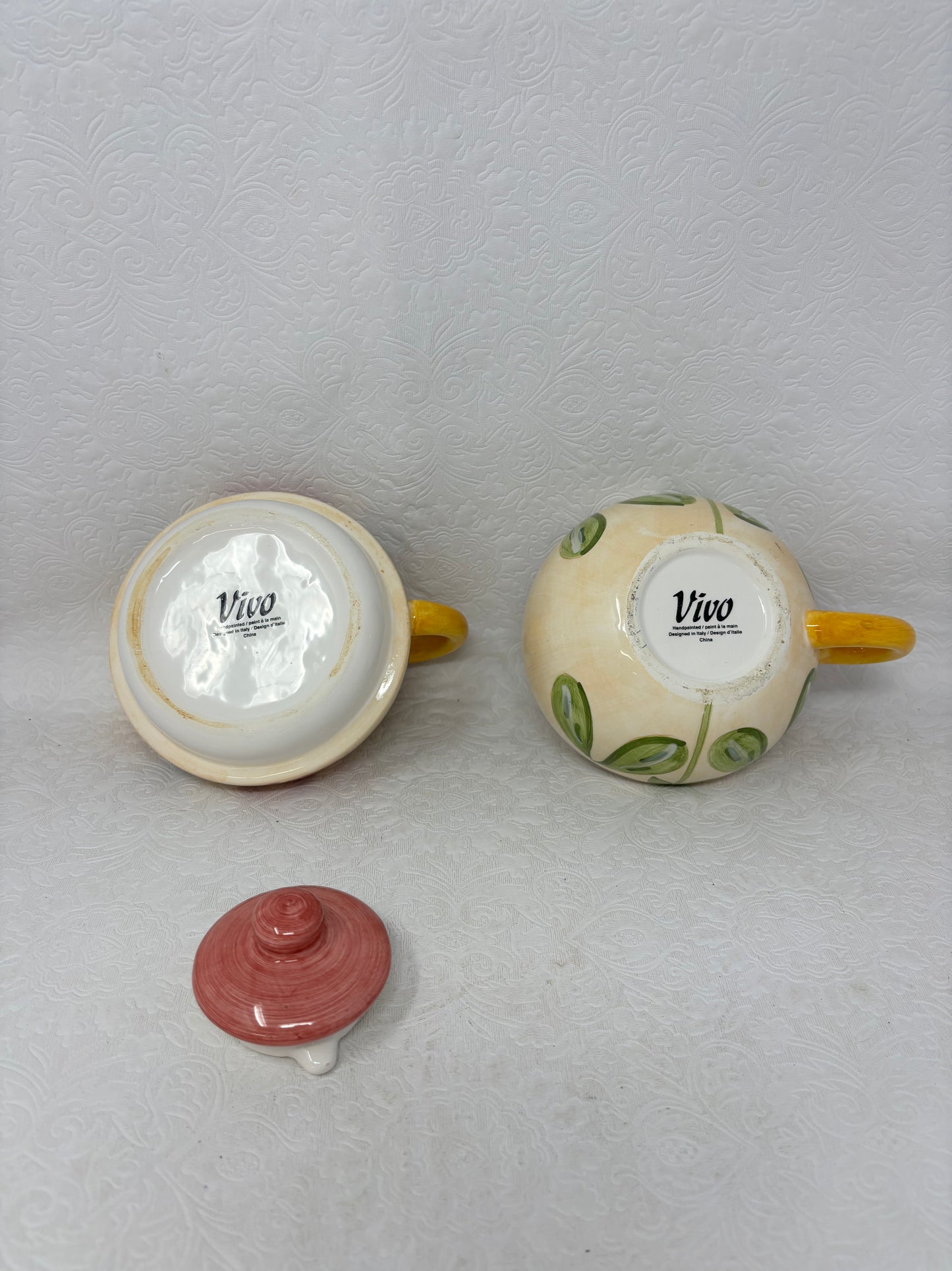 Vintage Vivo Hand Painted “Tea For One” 2-Piece Tea Set
