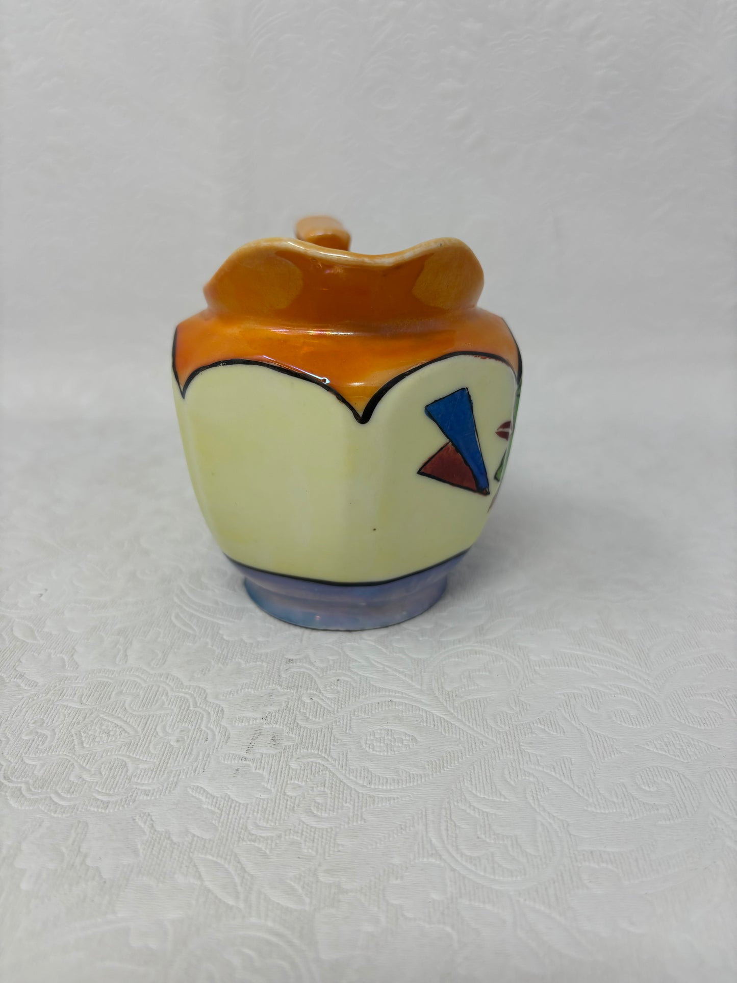 Vintage TT Double Diamond Japanese Lustreware Hand Painted Coffee Creamer