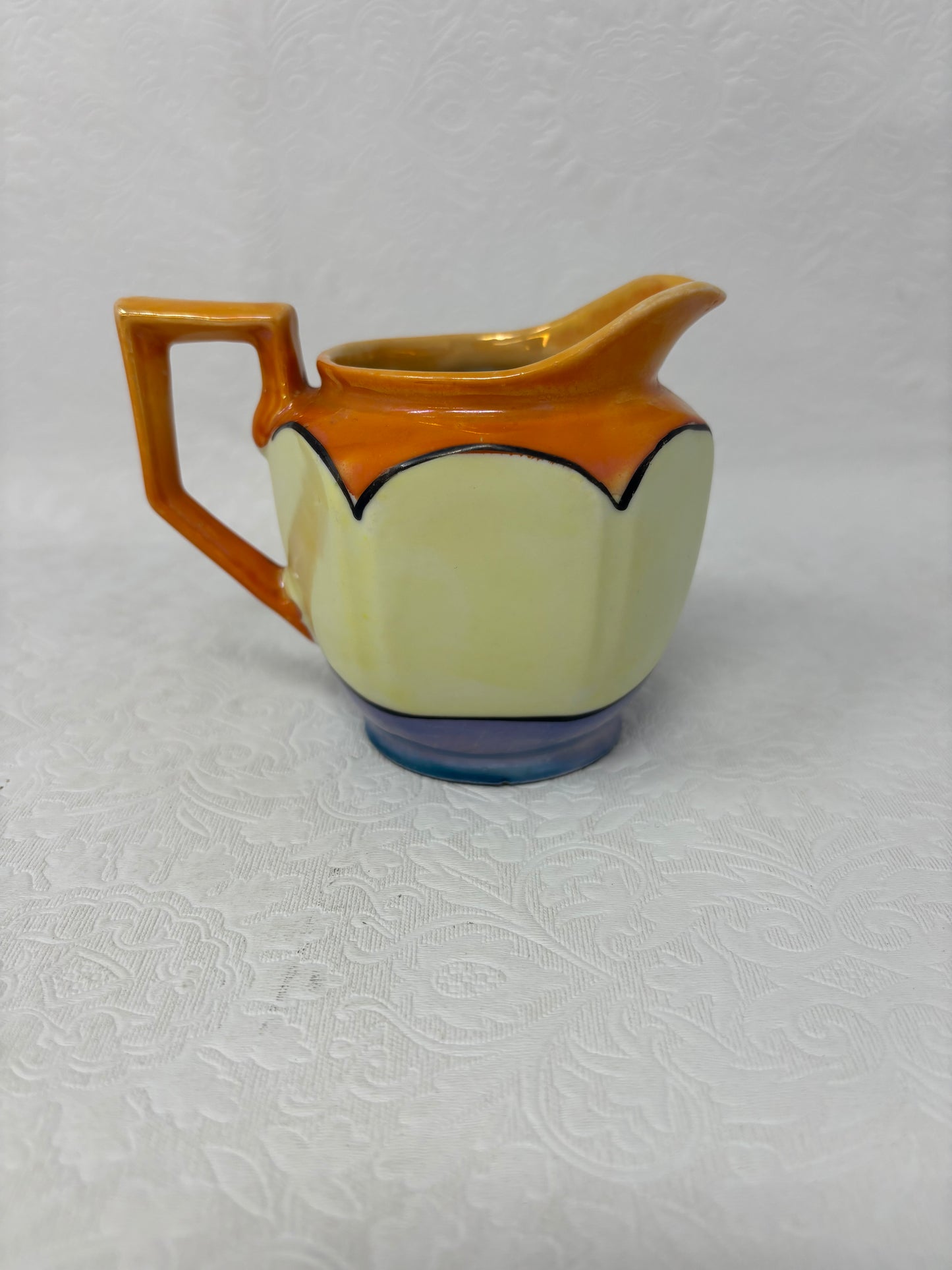 Vintage TT Double Diamond Japanese Lustreware Hand Painted Coffee Creamer