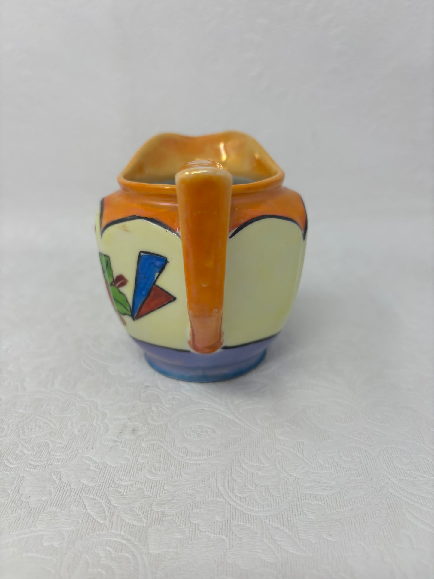 Vintage TT Double Diamond Japanese Lustreware Hand Painted Coffee Creamer
