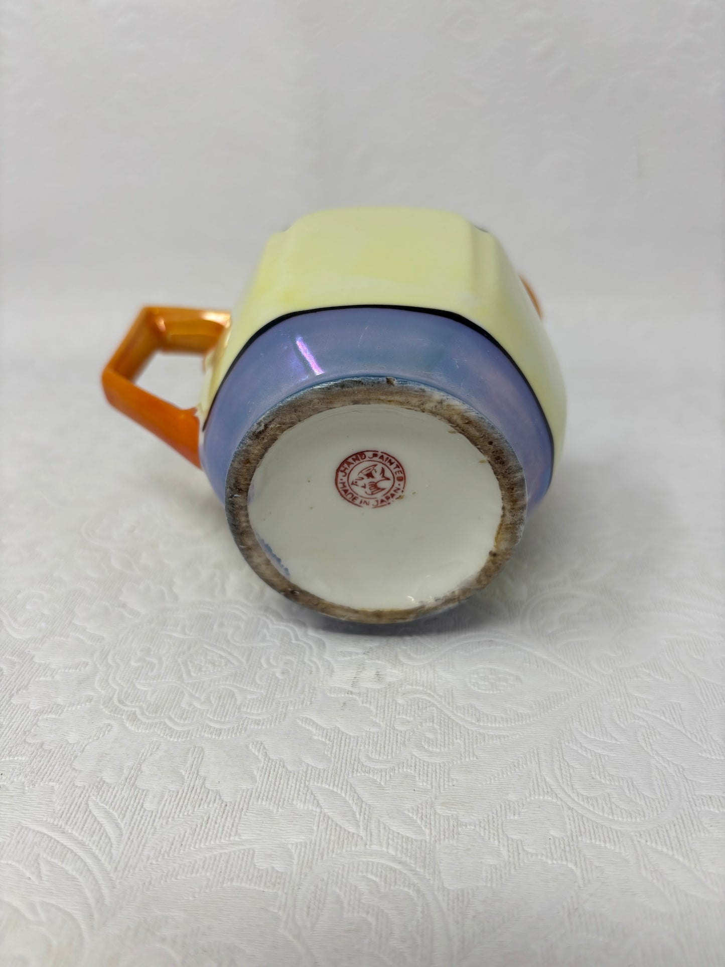 Vintage TT Double Diamond Japanese Lustreware Hand Painted Coffee Creamer