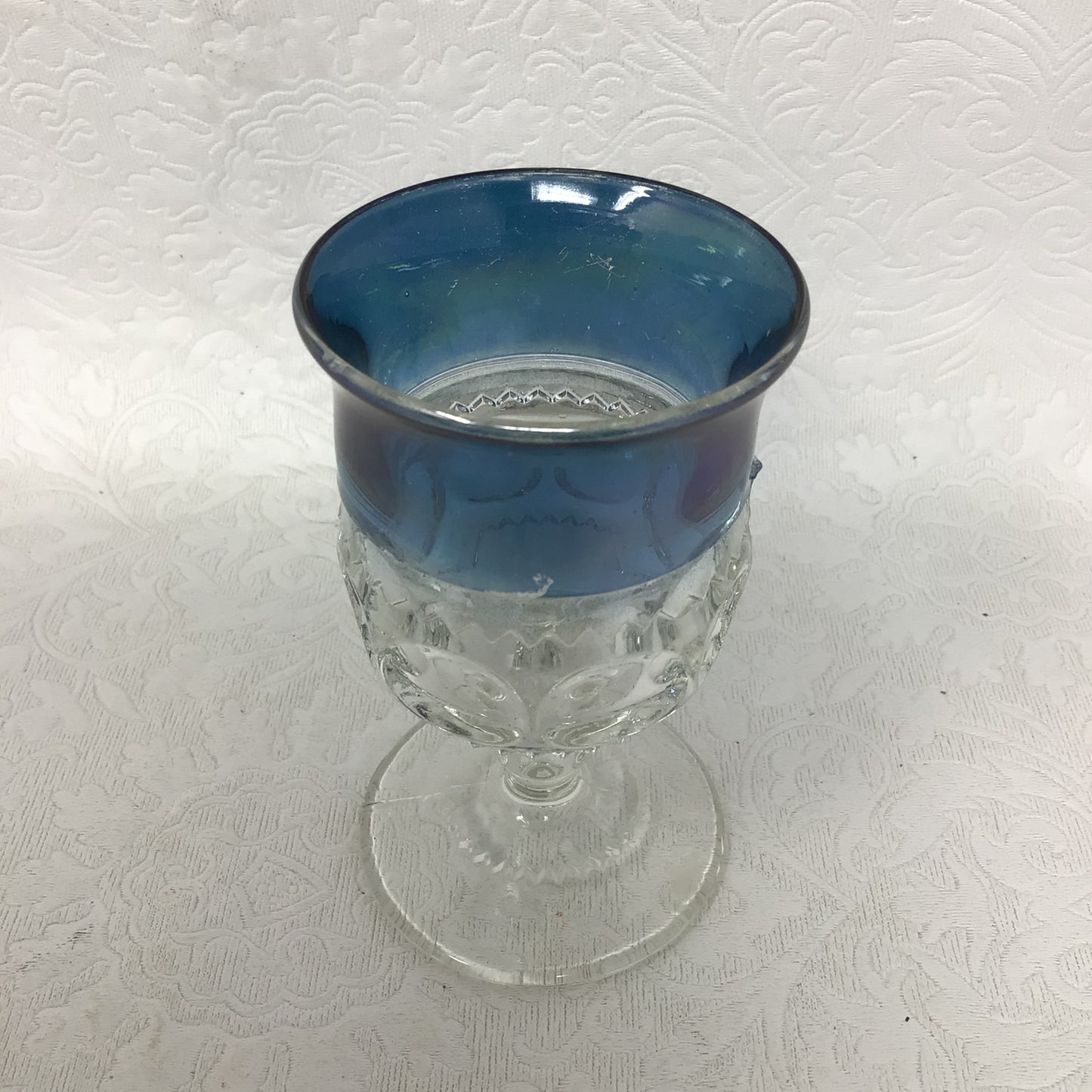 Set of 4 Vintage Tiffin Franciscan King’s Crown Blue Goblets