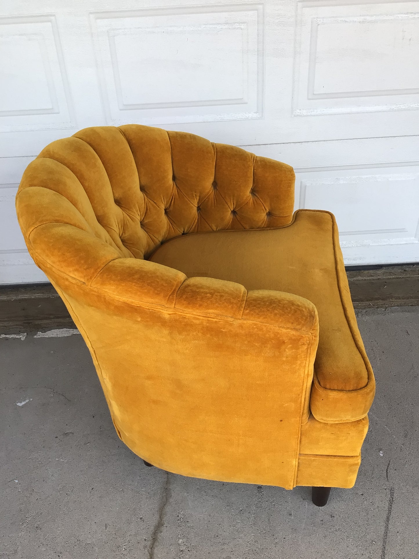 Mustard Velvet Chair