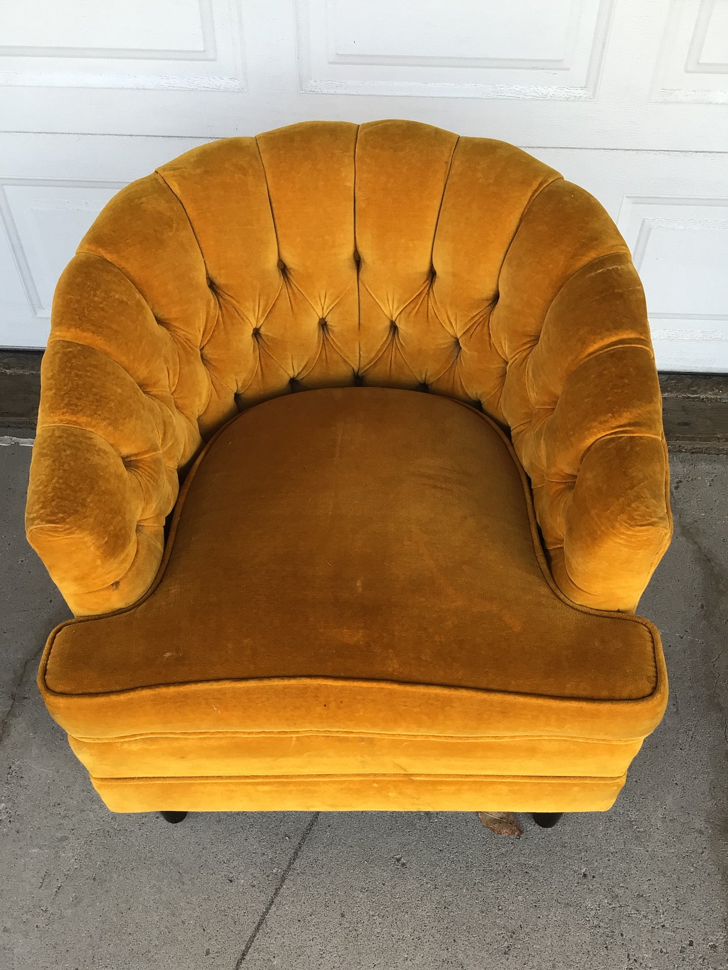 Mustard Velvet Chair