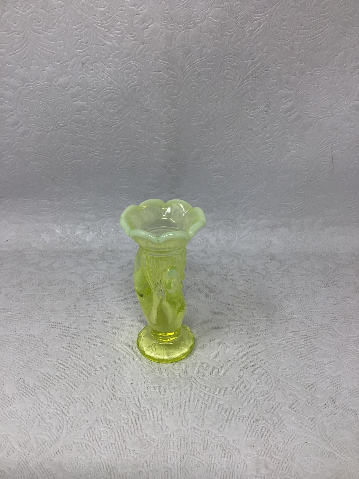 Fenton Uranium Glass Toothpick Holder