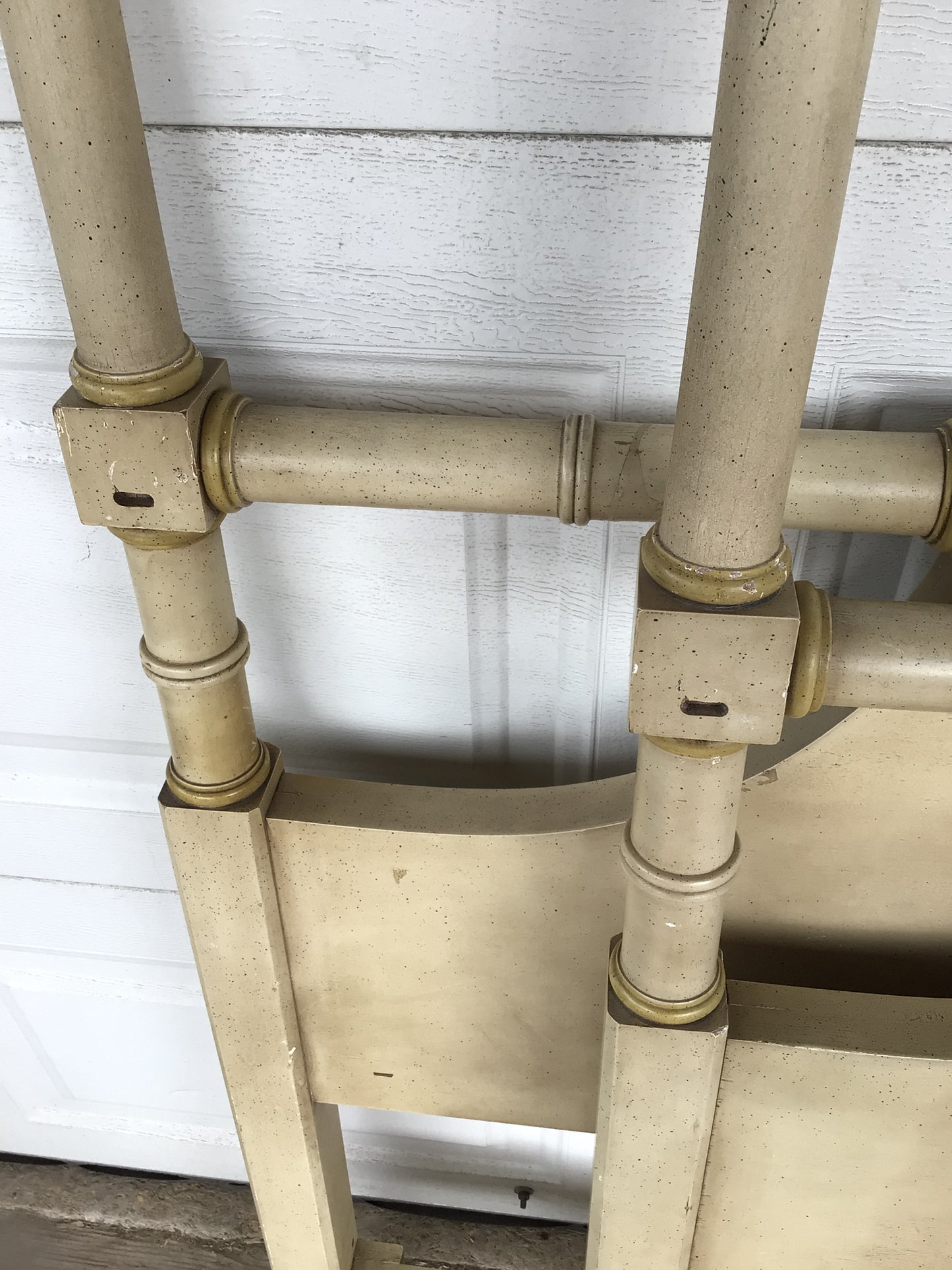 Beige Single Bed Frame