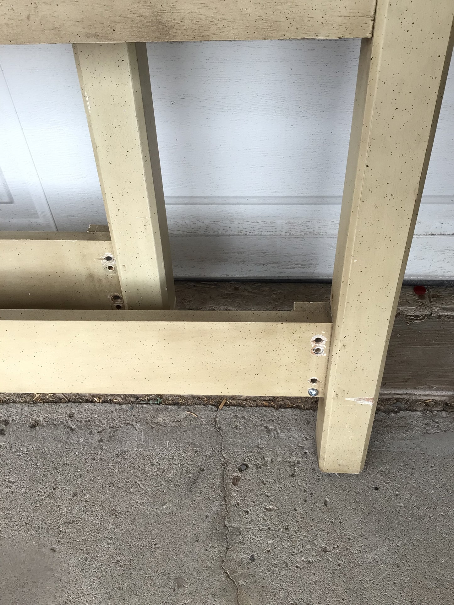 Beige Single Bed Frame