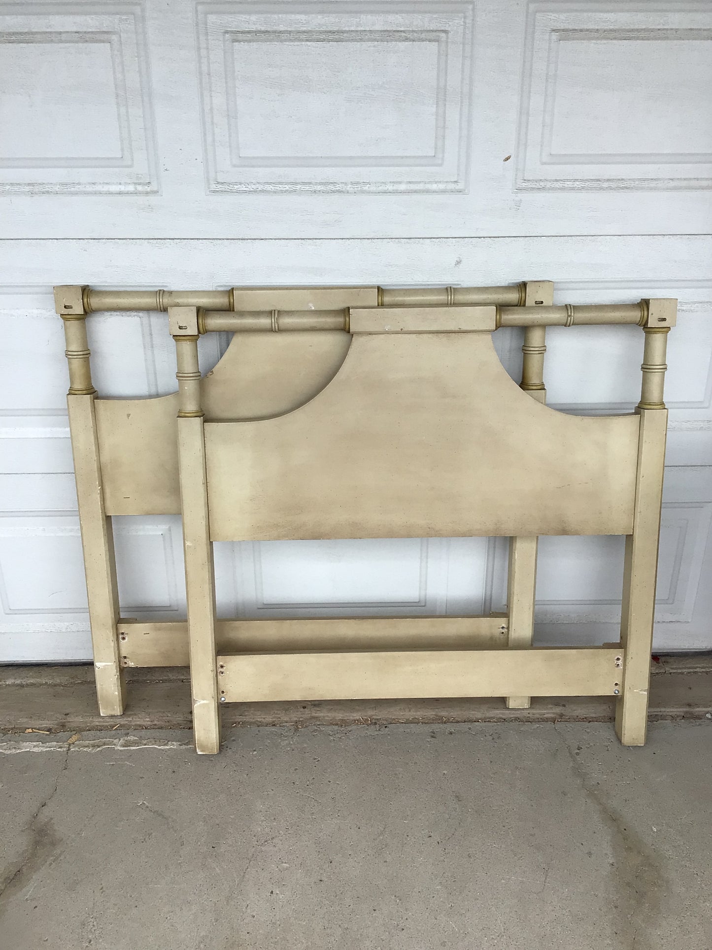 Beige Single Bed Frame