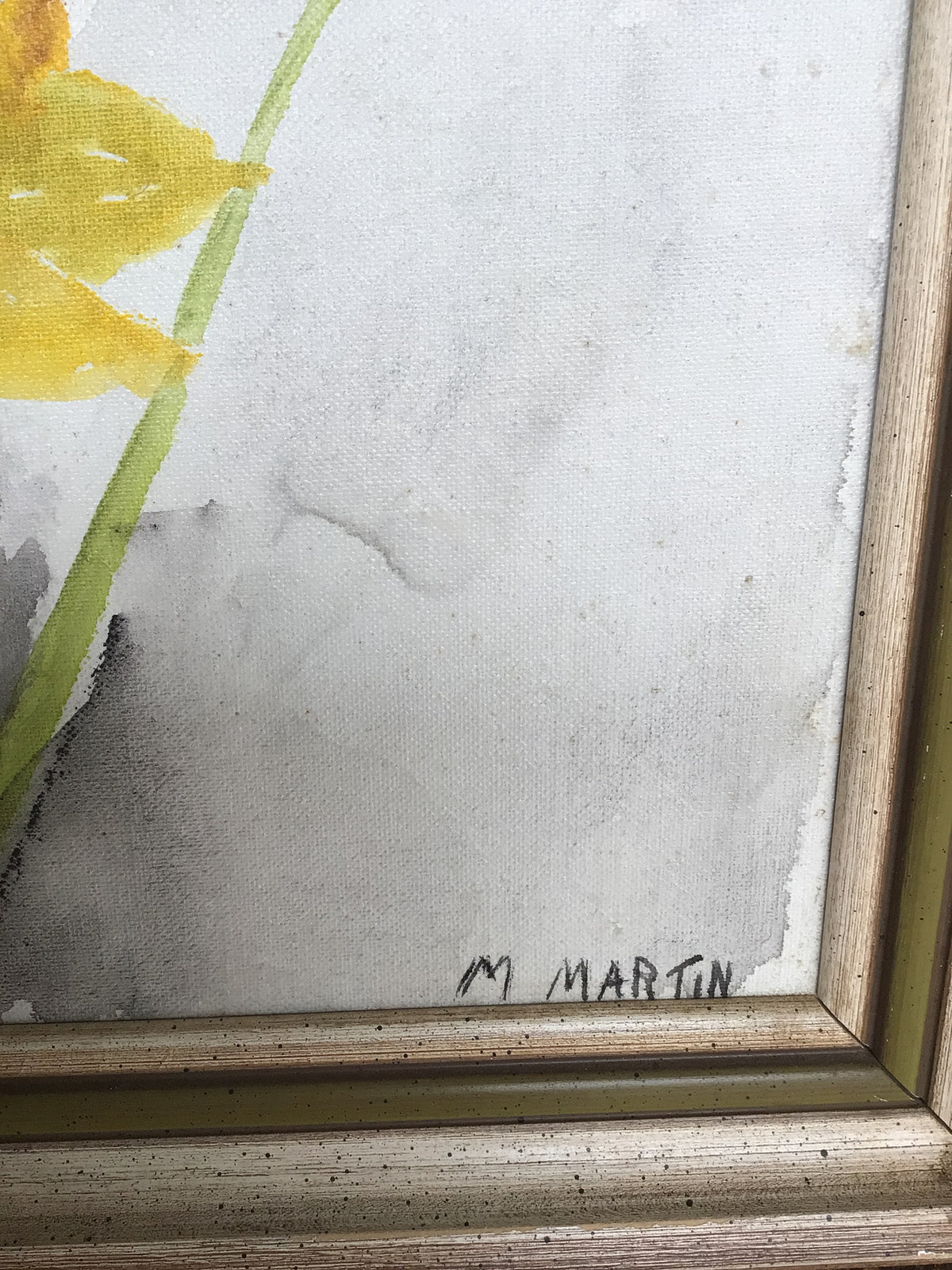 Daffodil and Iris Painting by M. Martin