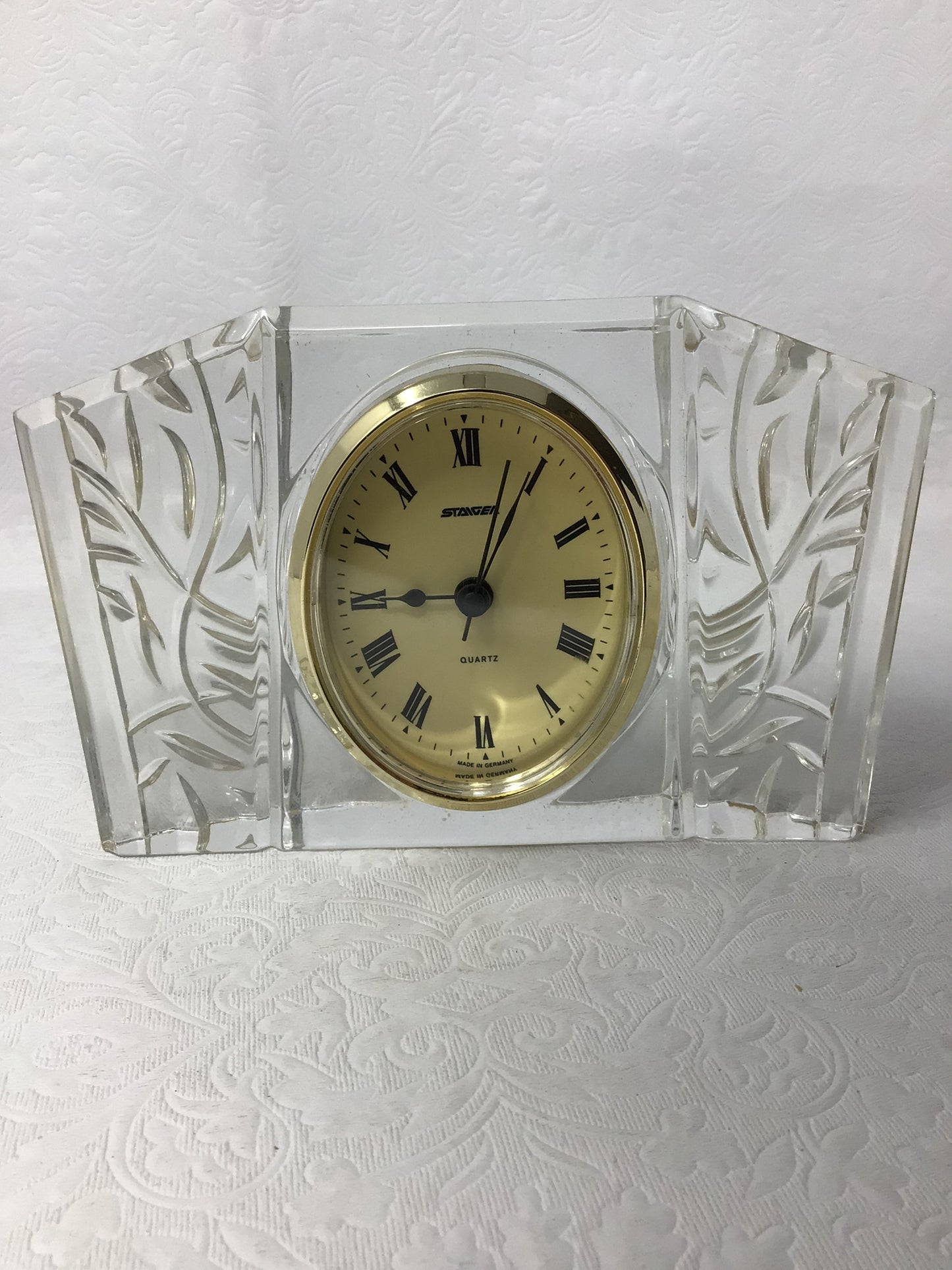 Decorative Glass Mantle Clock
