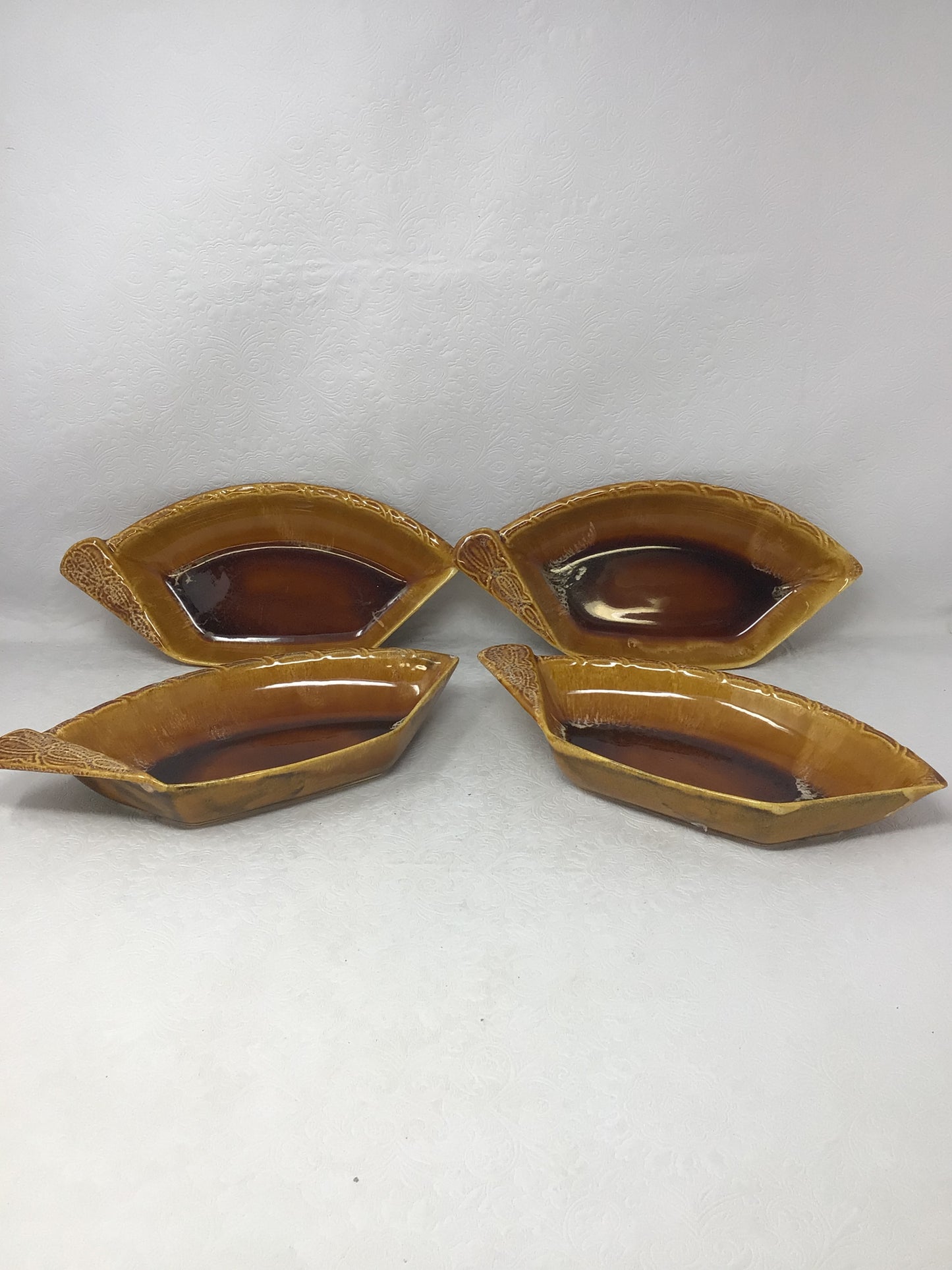 Vintage Starburst 4 Pc Snack Dishes