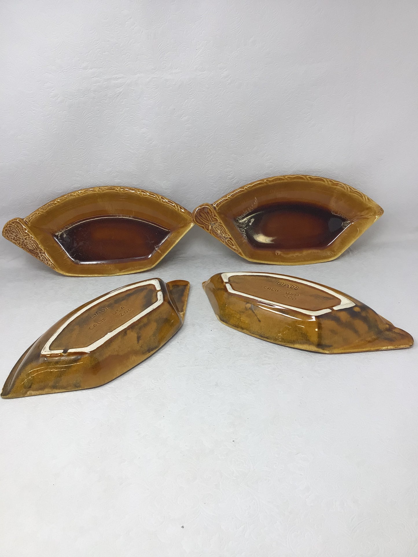 Vintage Starburst 4 Pc Snack Dishes
