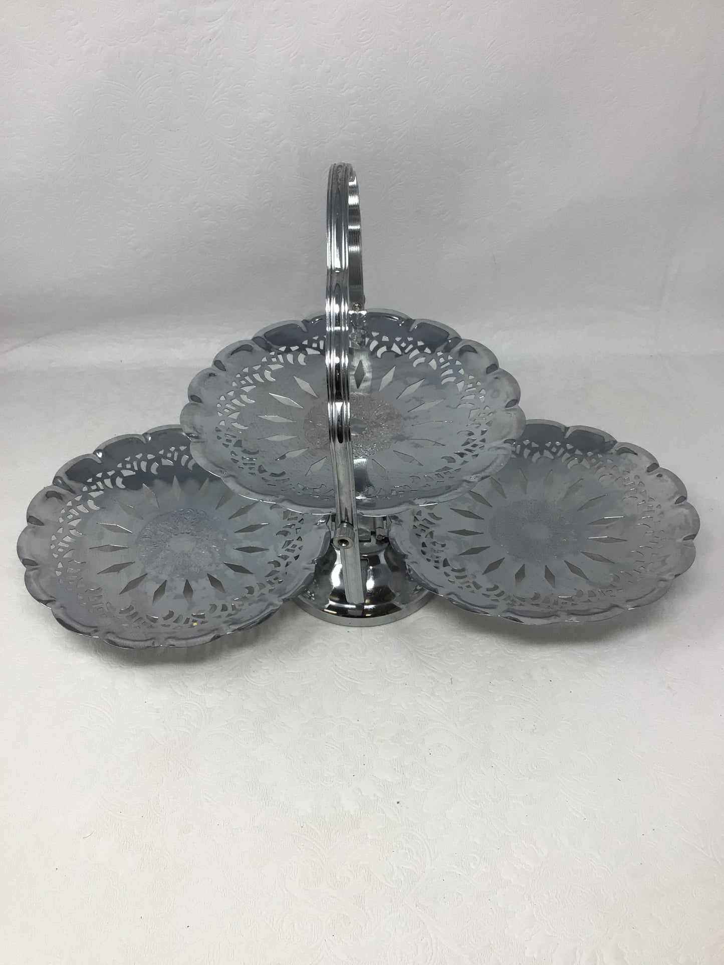 Vintage Chrome Plated Serving Tray