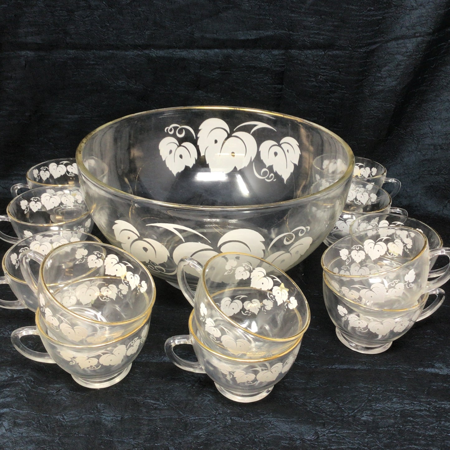 Vintage Punch Bowl Set