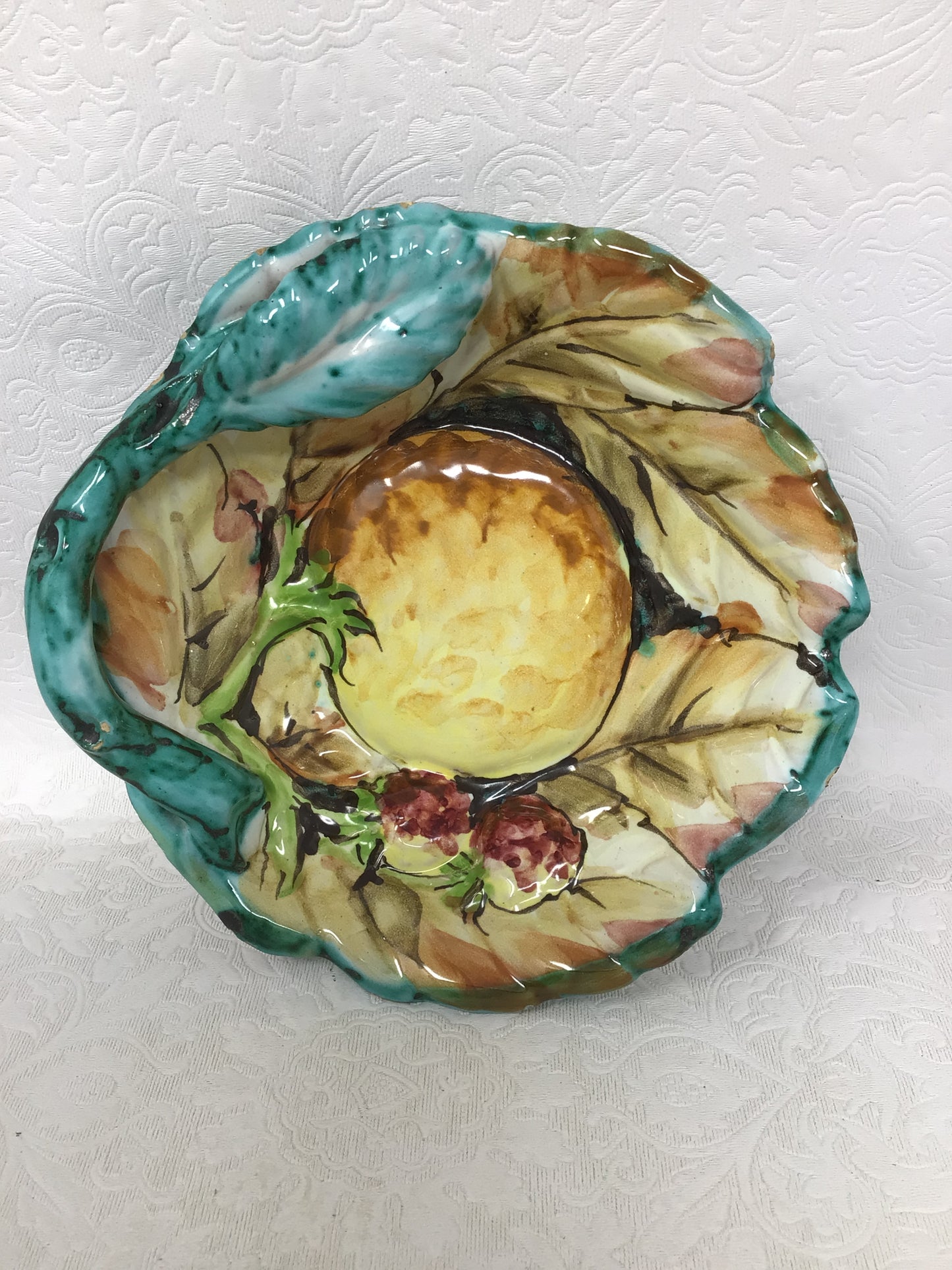 Vintage Italian Majolica Pottery Dish