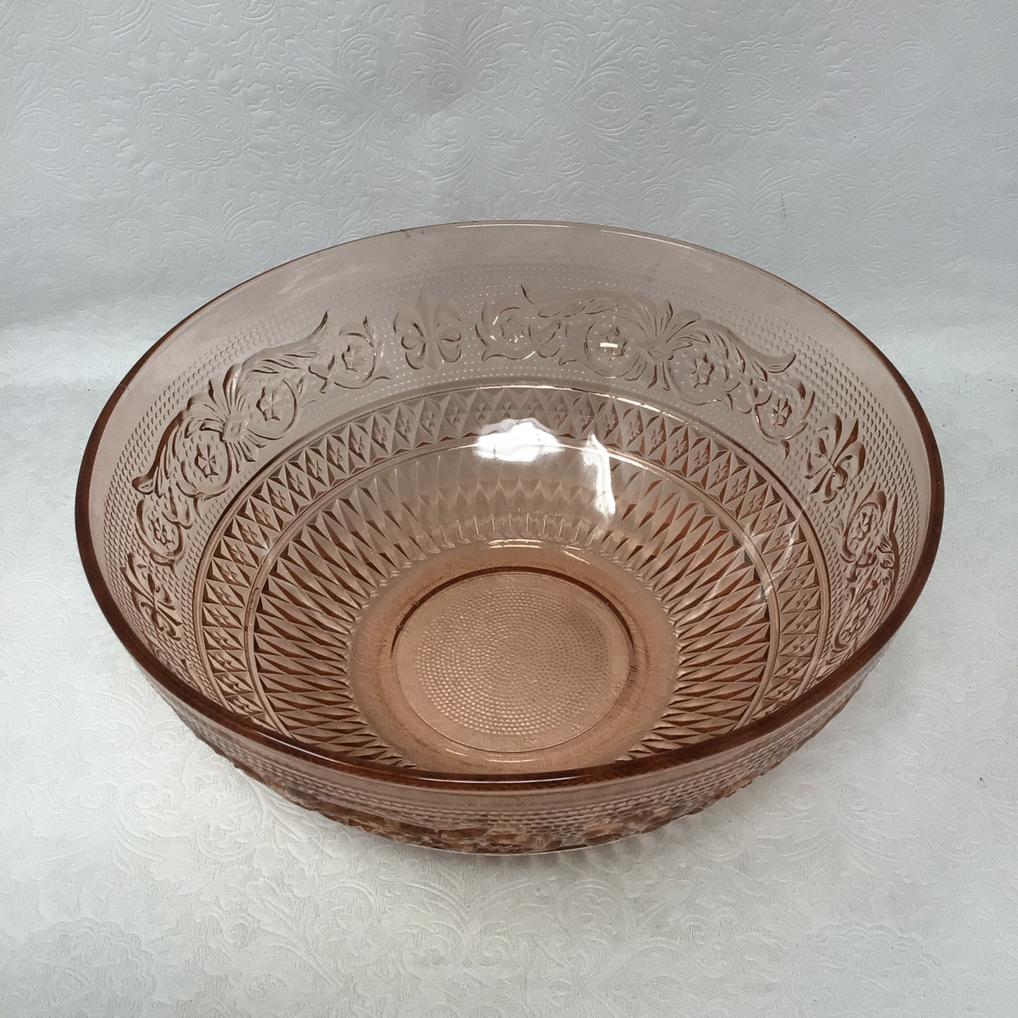 Vintage Pink “Depression Era” Glass Bowl