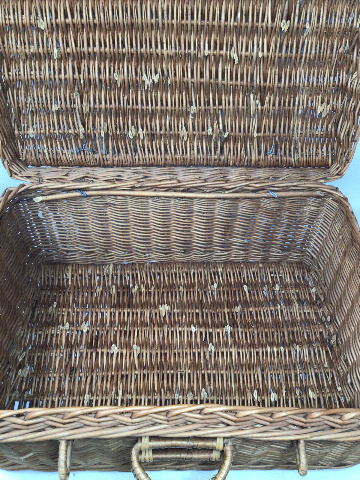 Hand-Woven Wicker Basket