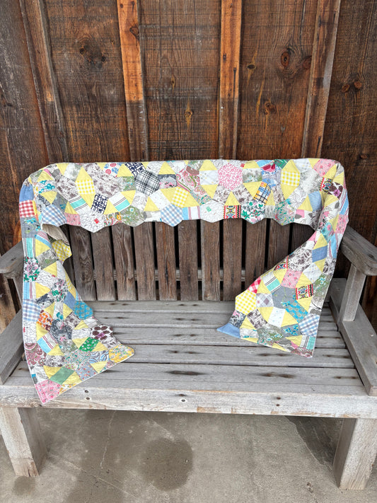 Hand Made Dresden Plate Pattern Quilt