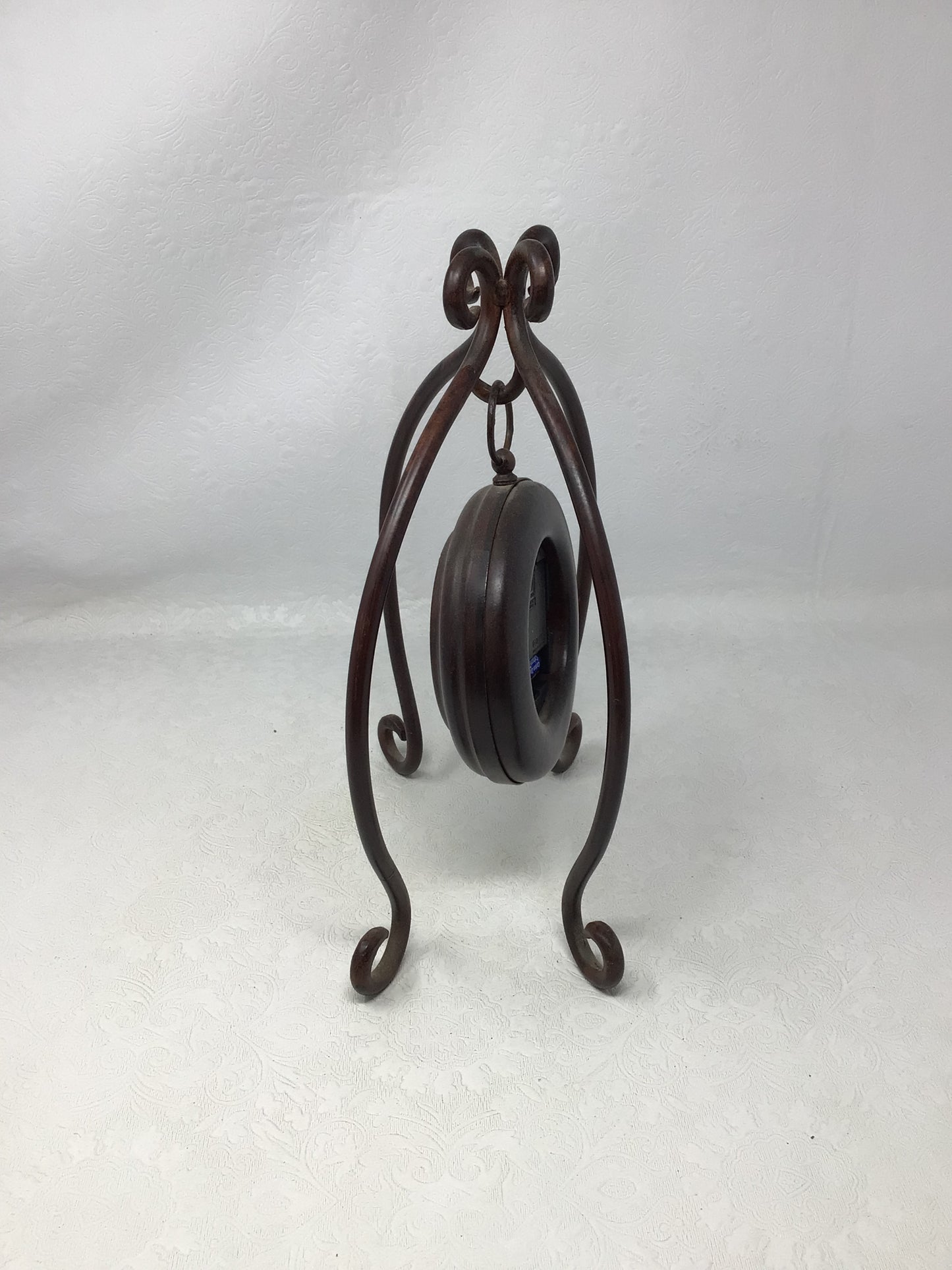 Chateau Joullian Pontet Freres Welded Iron Mantel Desk Clock