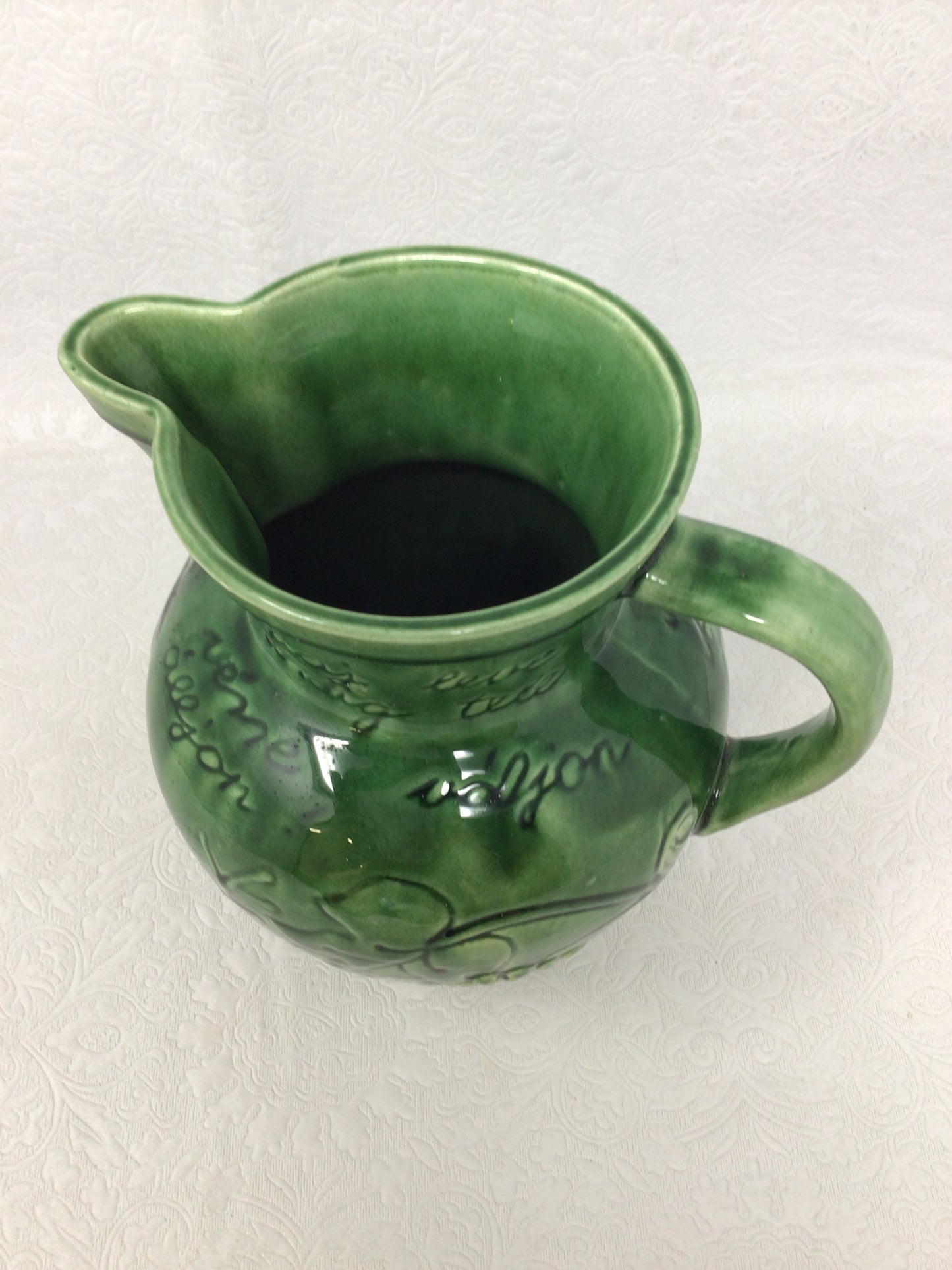 2005 Austrotherm Green Glazed Pottery Jug