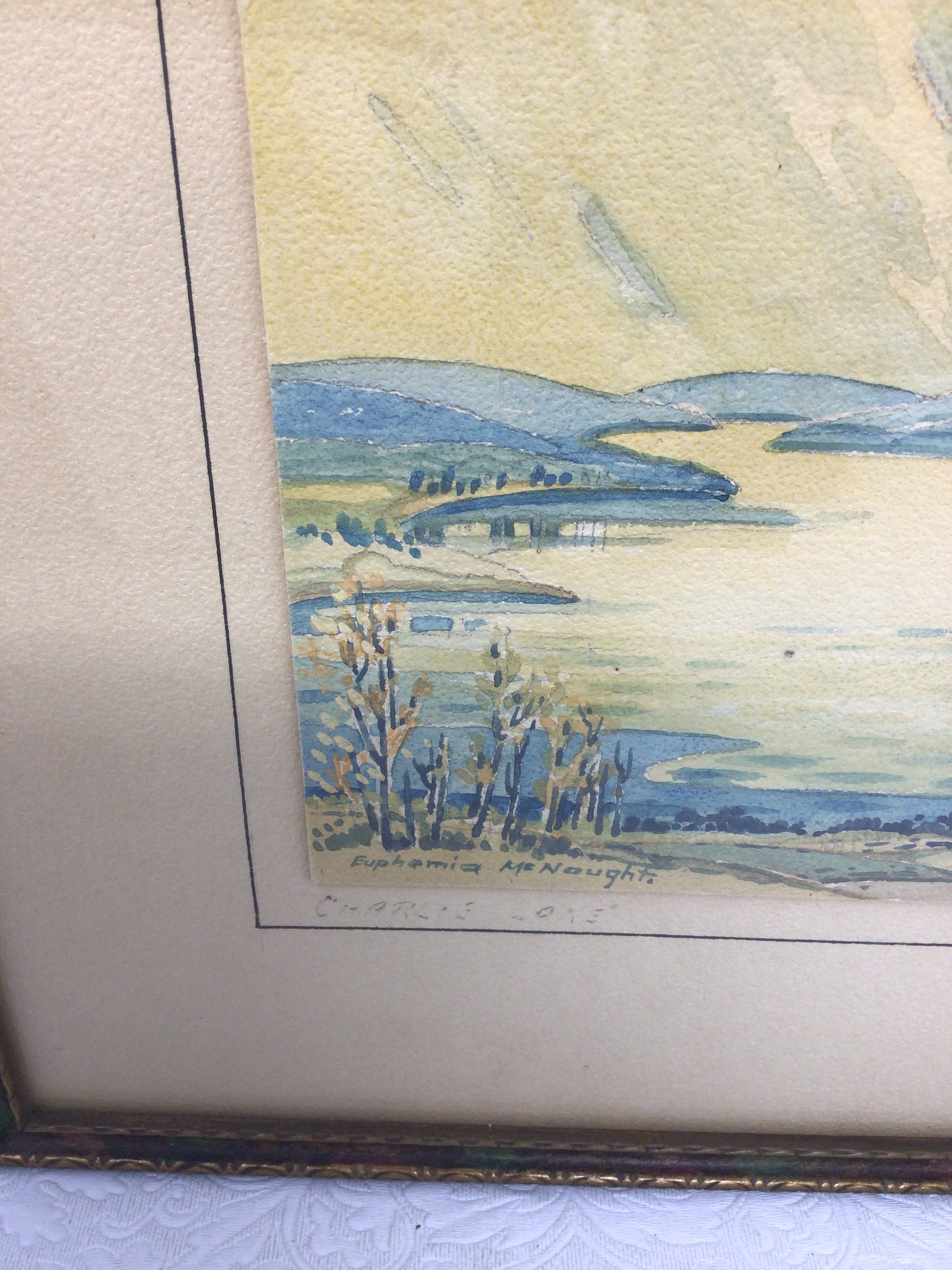 Framed Landscape Watercolour Painting by Euphemia McNaught