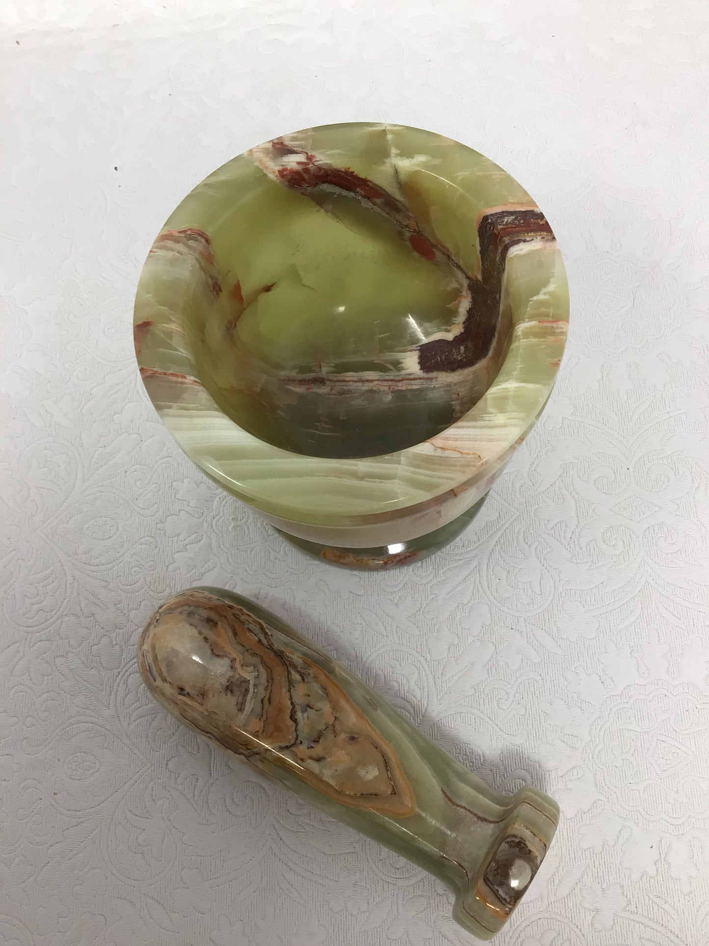 Green Onyx Mortar and Pestle Set