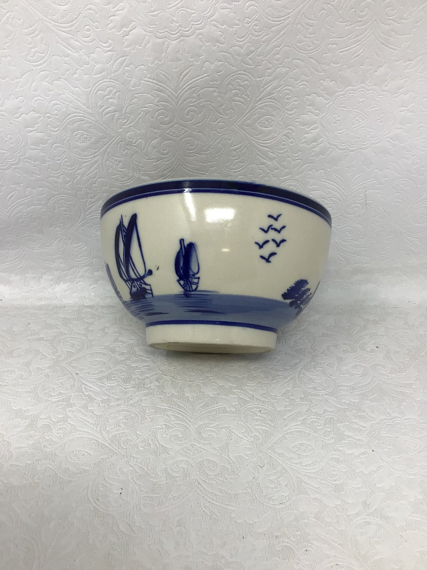Vintage Delft Style Hand Painted Bowl