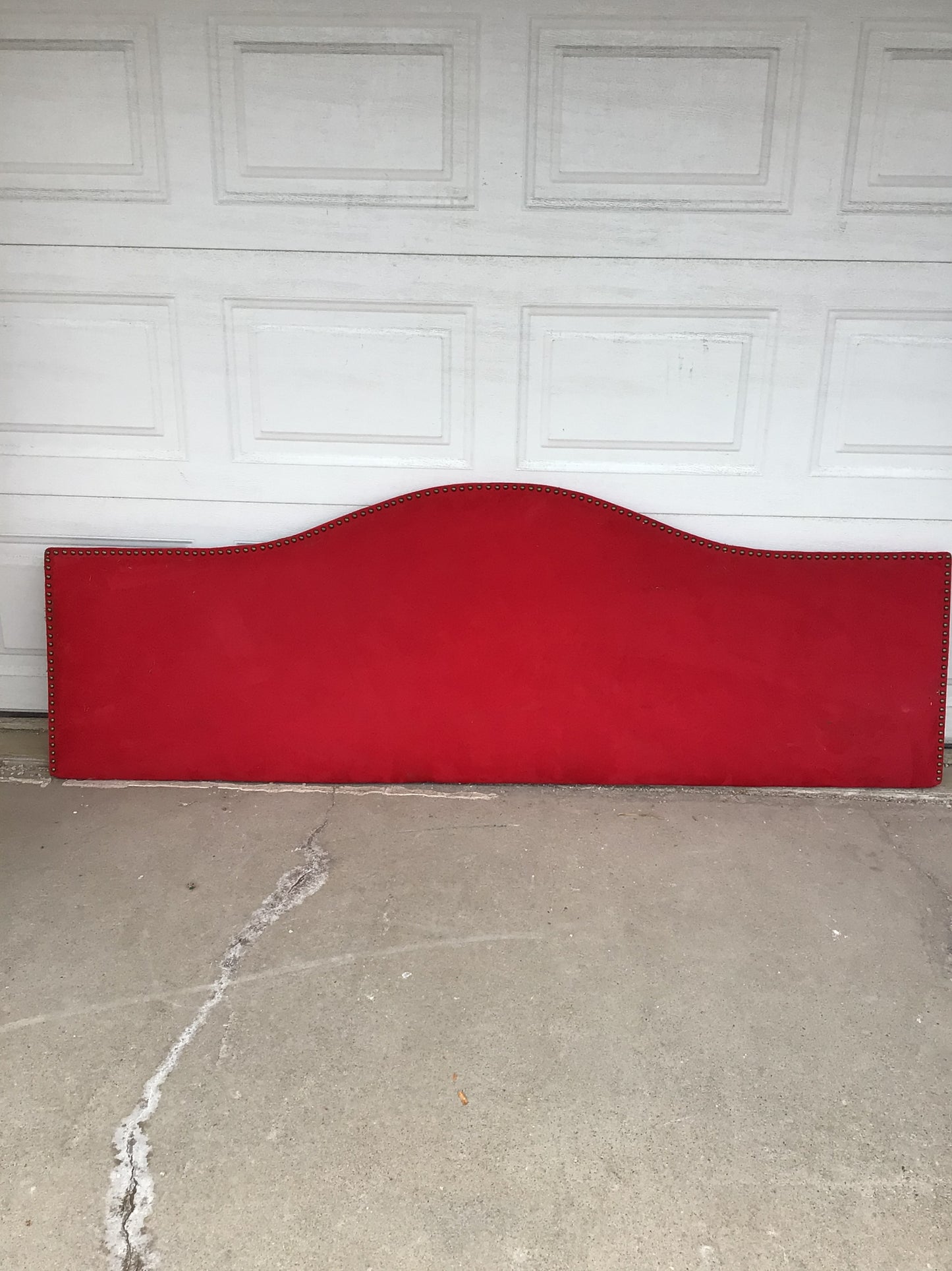 Red Suede Queen/King Headboard