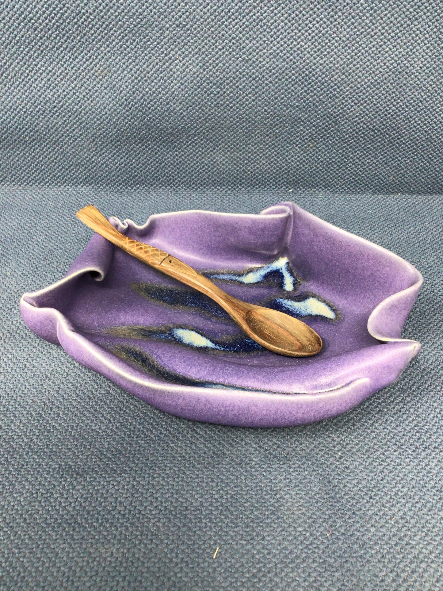 Periwinkle Hilborn Pottery Brie Baker