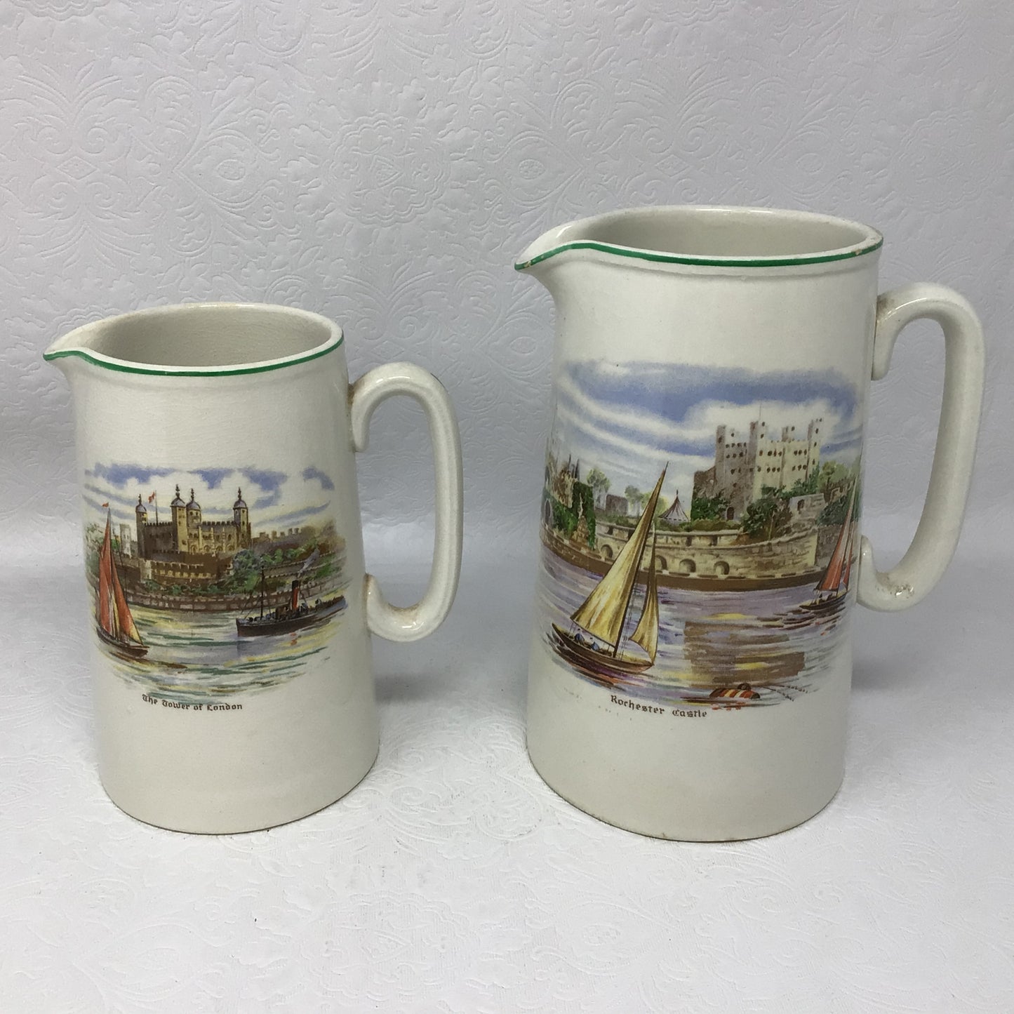 Set of 2 Staffordshire Pitchers