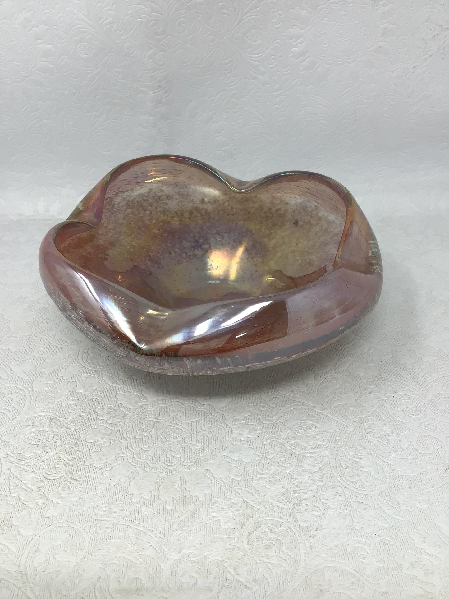 Vintage Glass Trinket Bowl