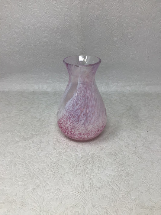 Caithness Scotland Pink Swirl Bud Vase