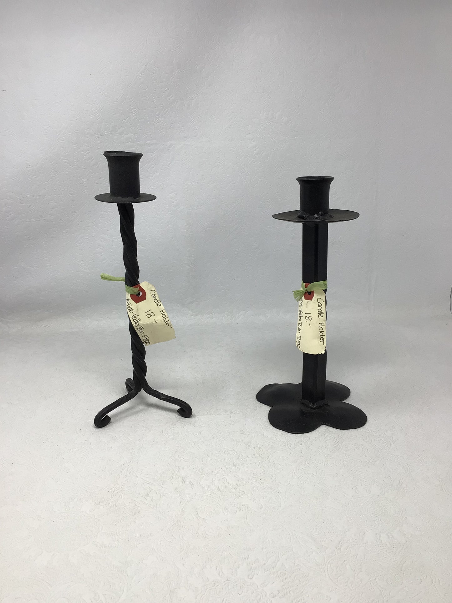 Set of 2 Cast Iron Candle Holders
