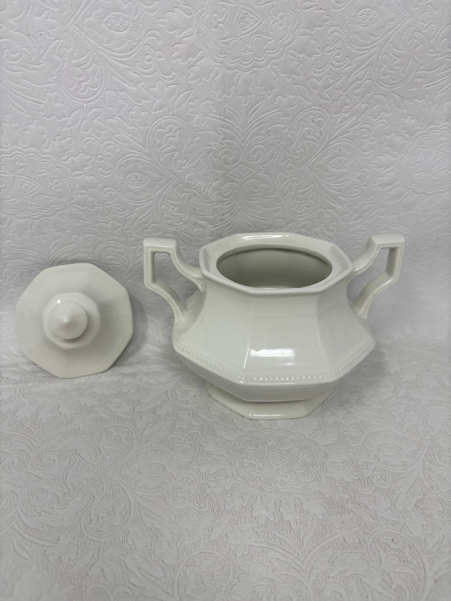 Vintage Johnson Brothers Heritage White Porcelain Set of 3