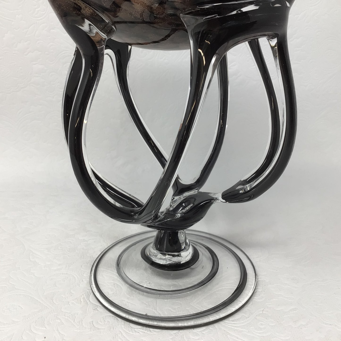 Handblown Art Deco Style Glass Bowl